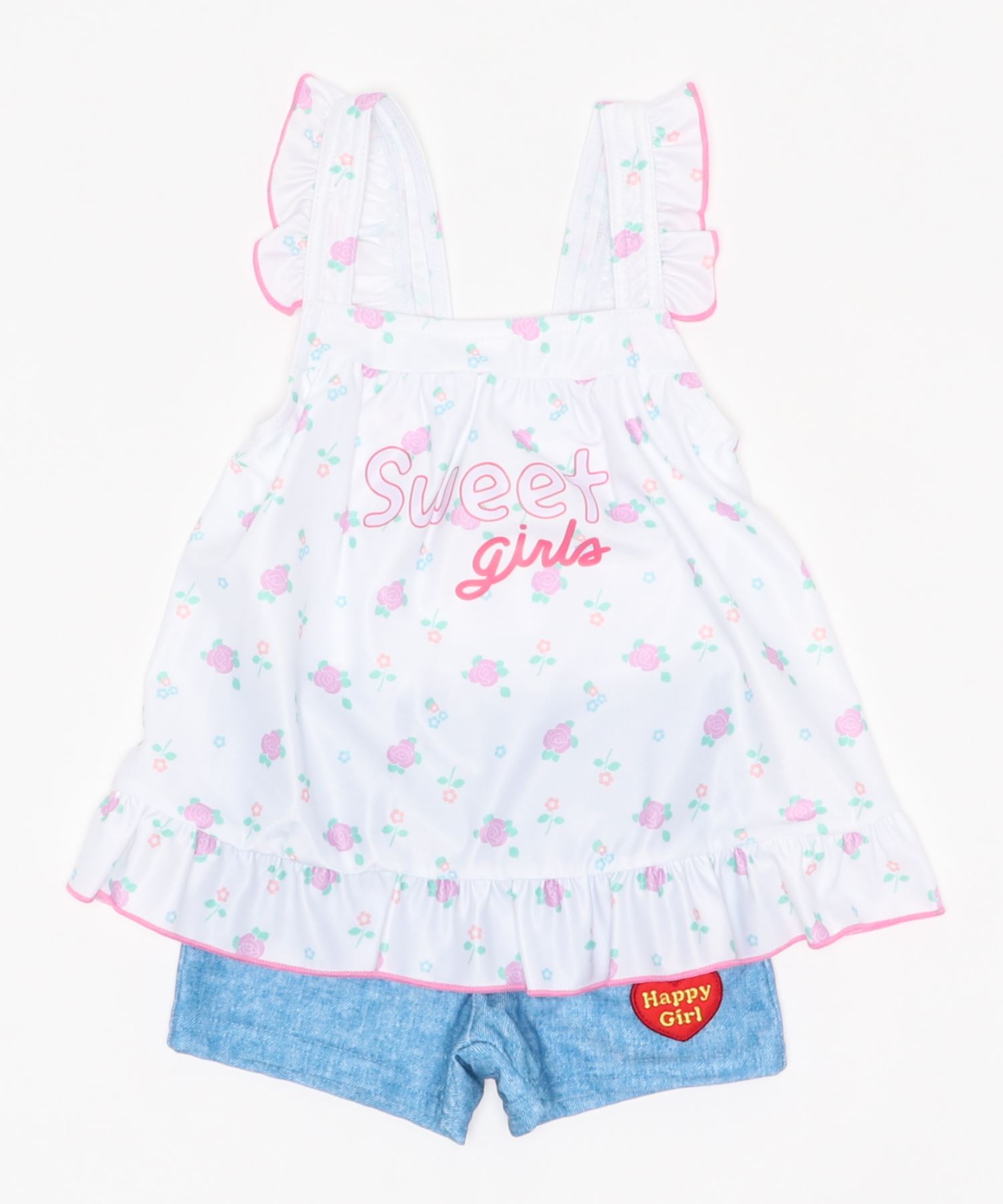 キッズaラインワンピース水着 ｂｍローズ柄 Himachaldastak Com