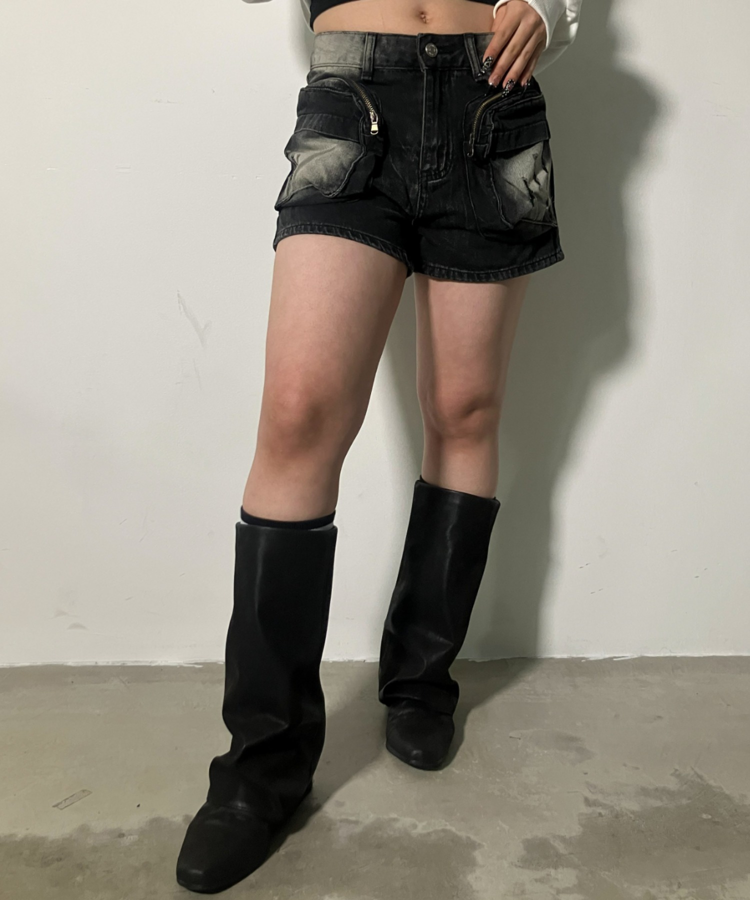 A'GEM/9 × .kom 『.KOM/ドットケーオーエム』 Y2K Washed Big Pocket