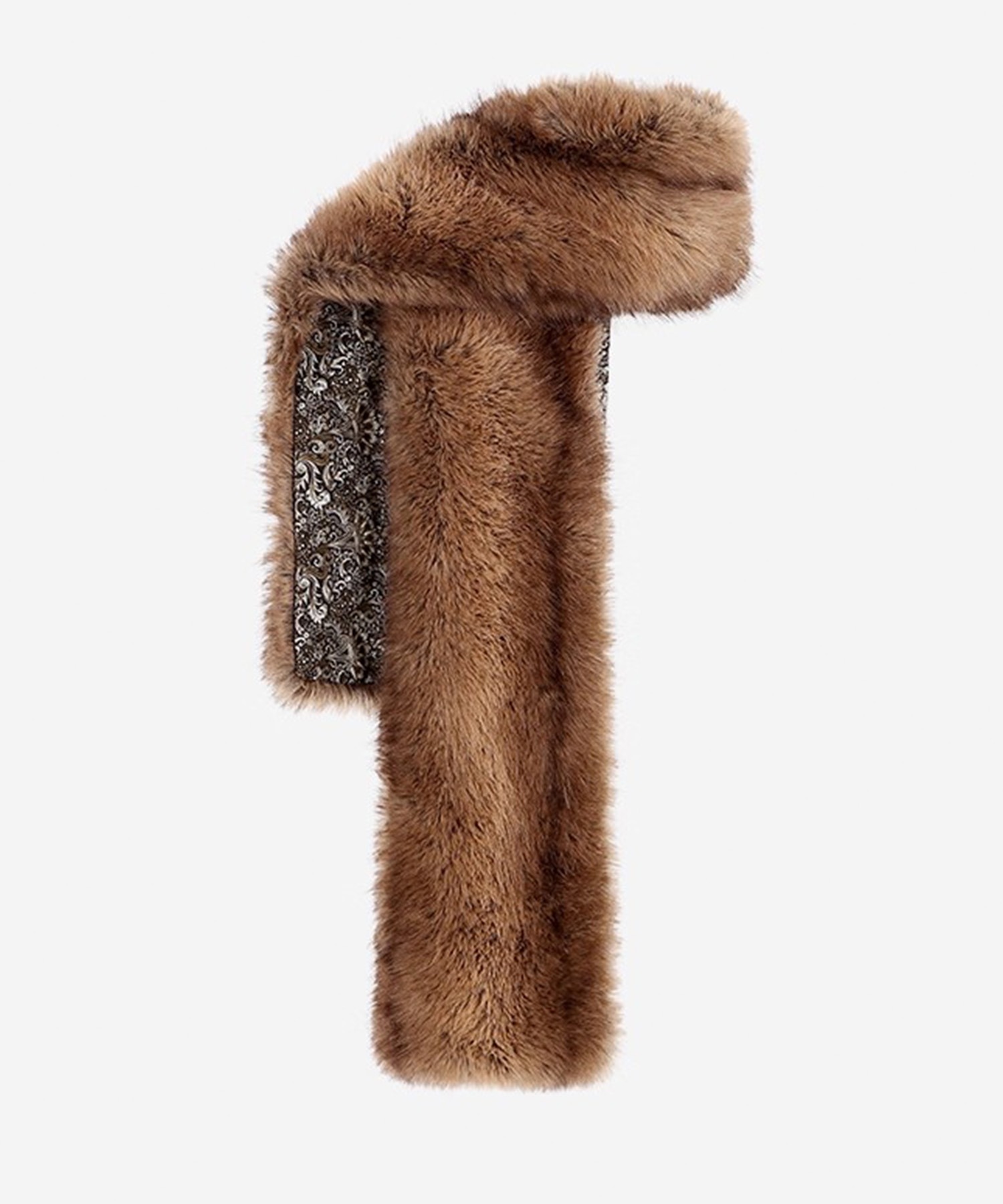 ペイズリー柄 フェイクファーマフラー FD25PS005【Fano Studios