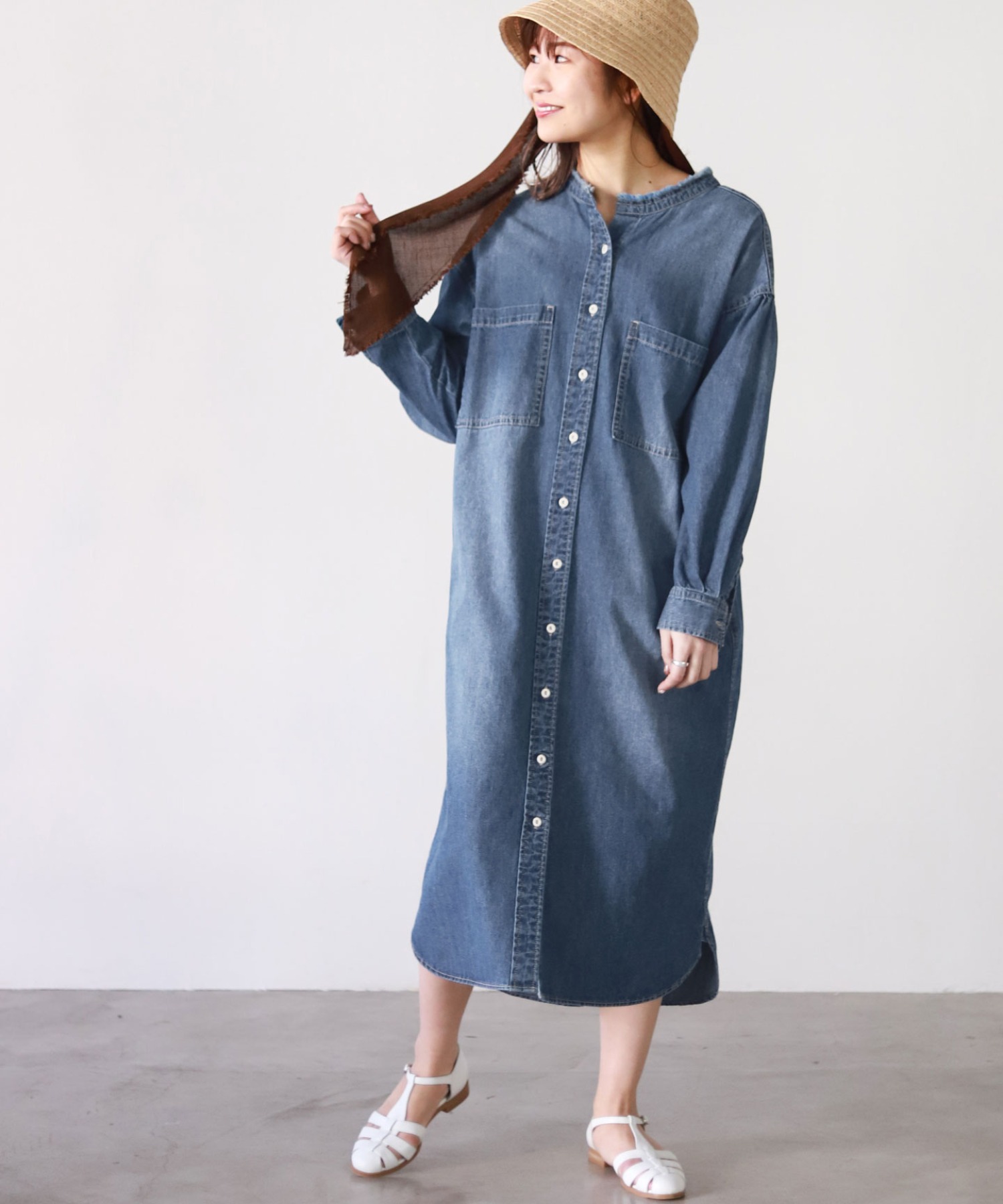 発売モデル Le Denim 洗濯機使用可能 ロングワンピース