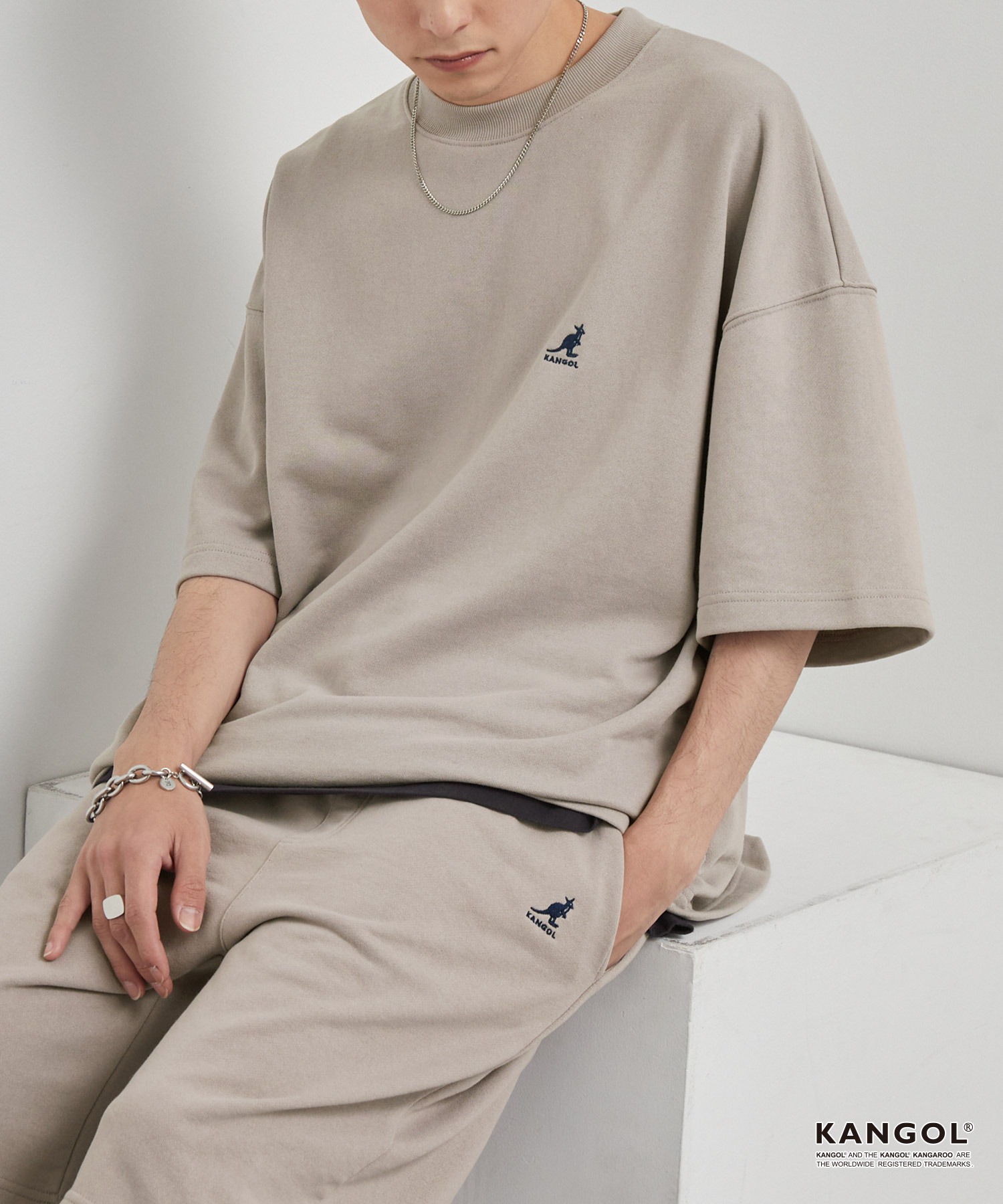 KANGOL/カンゴール 別注 セットアップ ロゴワンポイント刺繍
