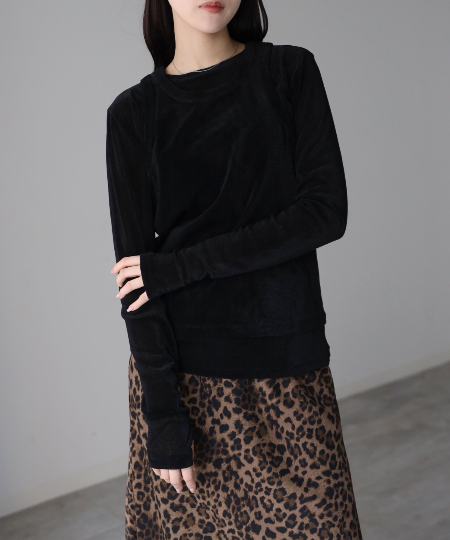 model：164cm. 着用サイズ：FREE