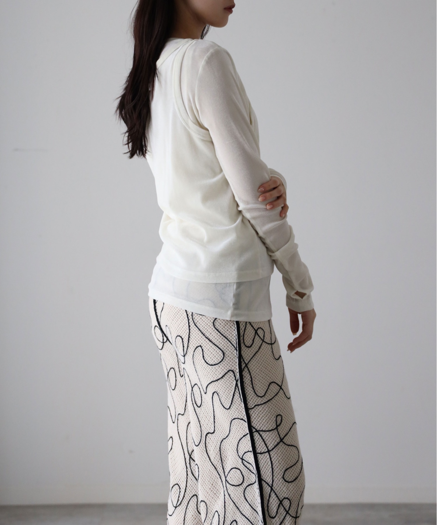 model：164cm. 着用サイズ：FREE