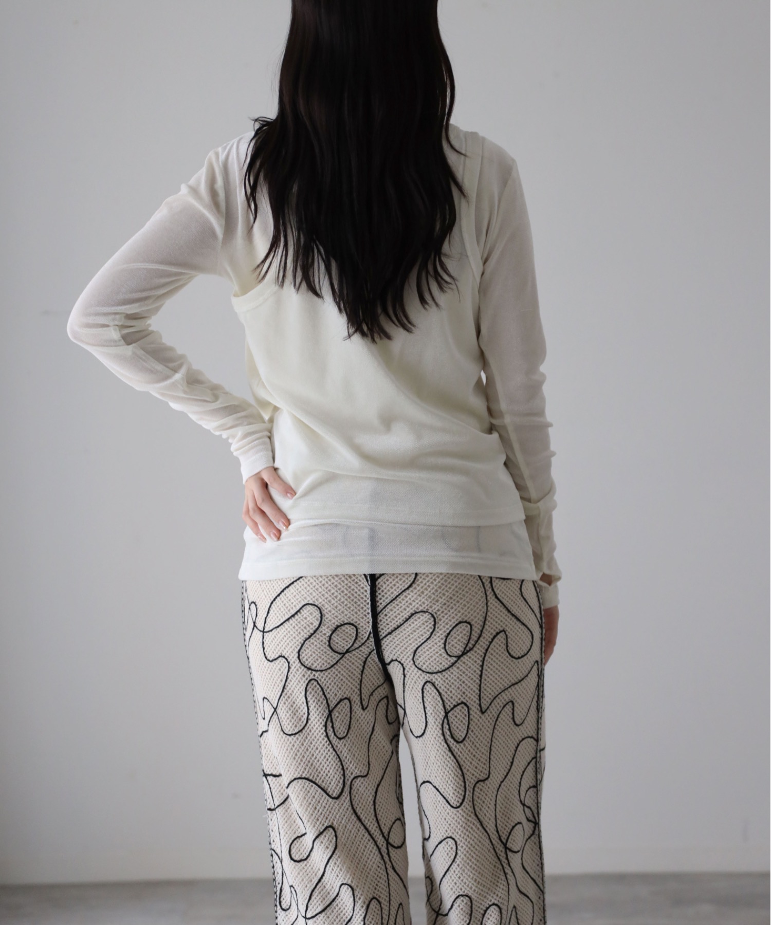model：164cm. 着用サイズ：FREE