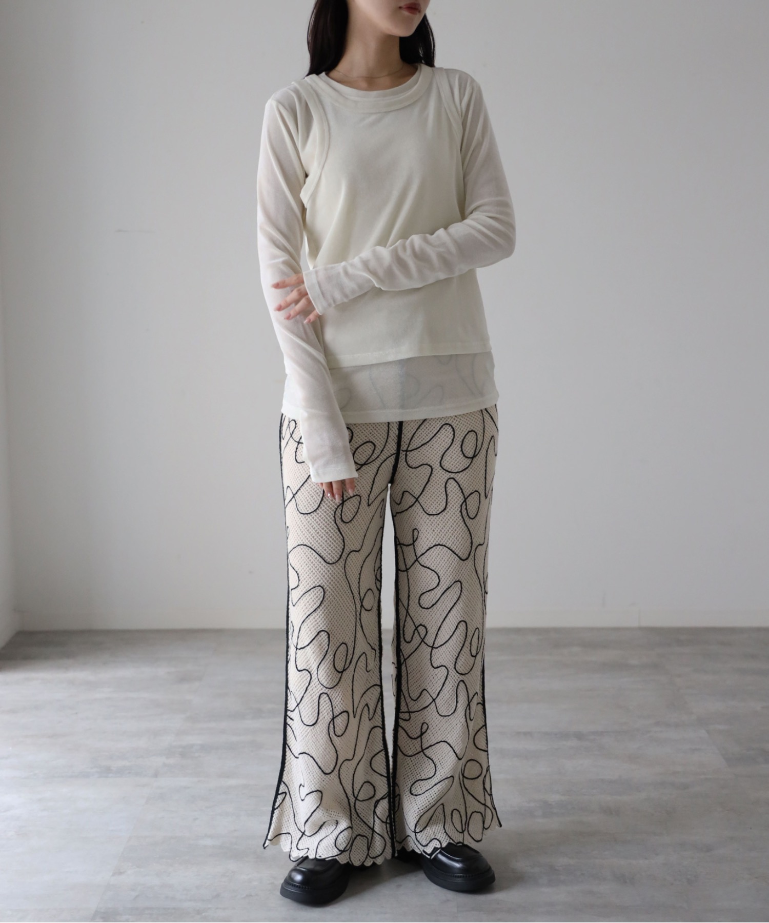 model：164cm. 着用サイズ：FREE