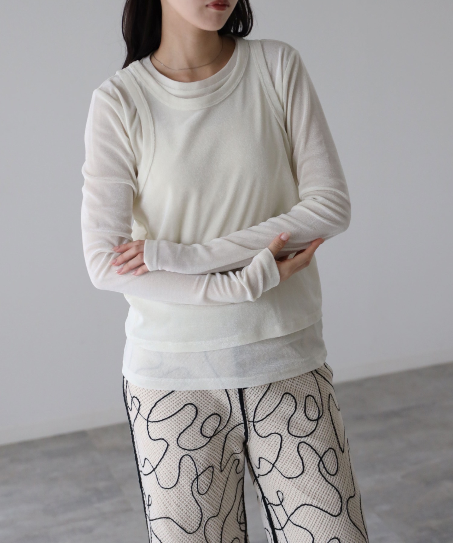 model：164cm. 着用サイズ：FREE