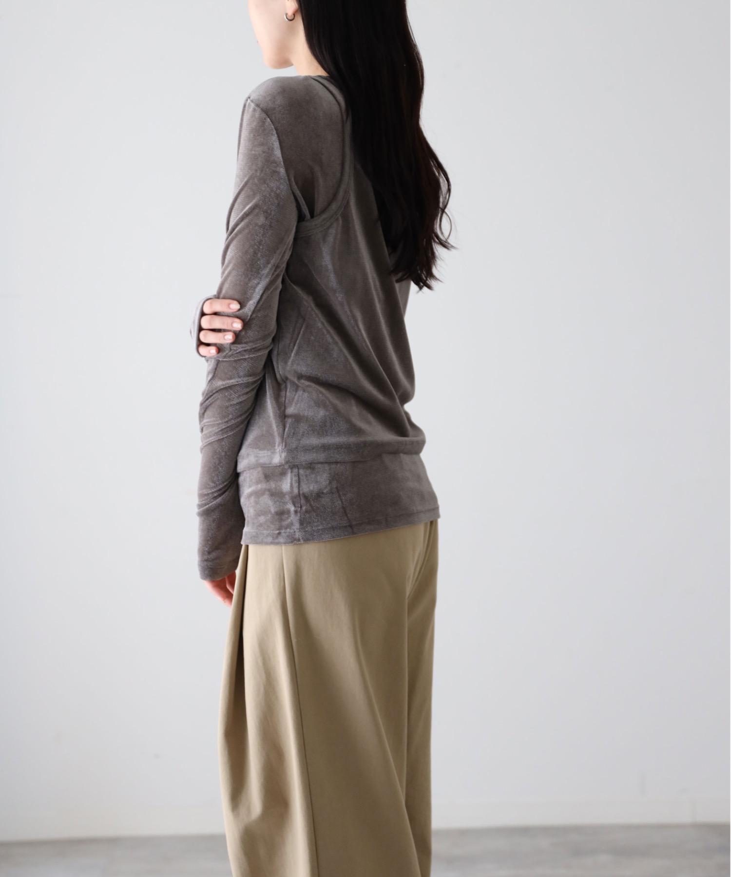 model：164cm. 着用サイズ：FREE