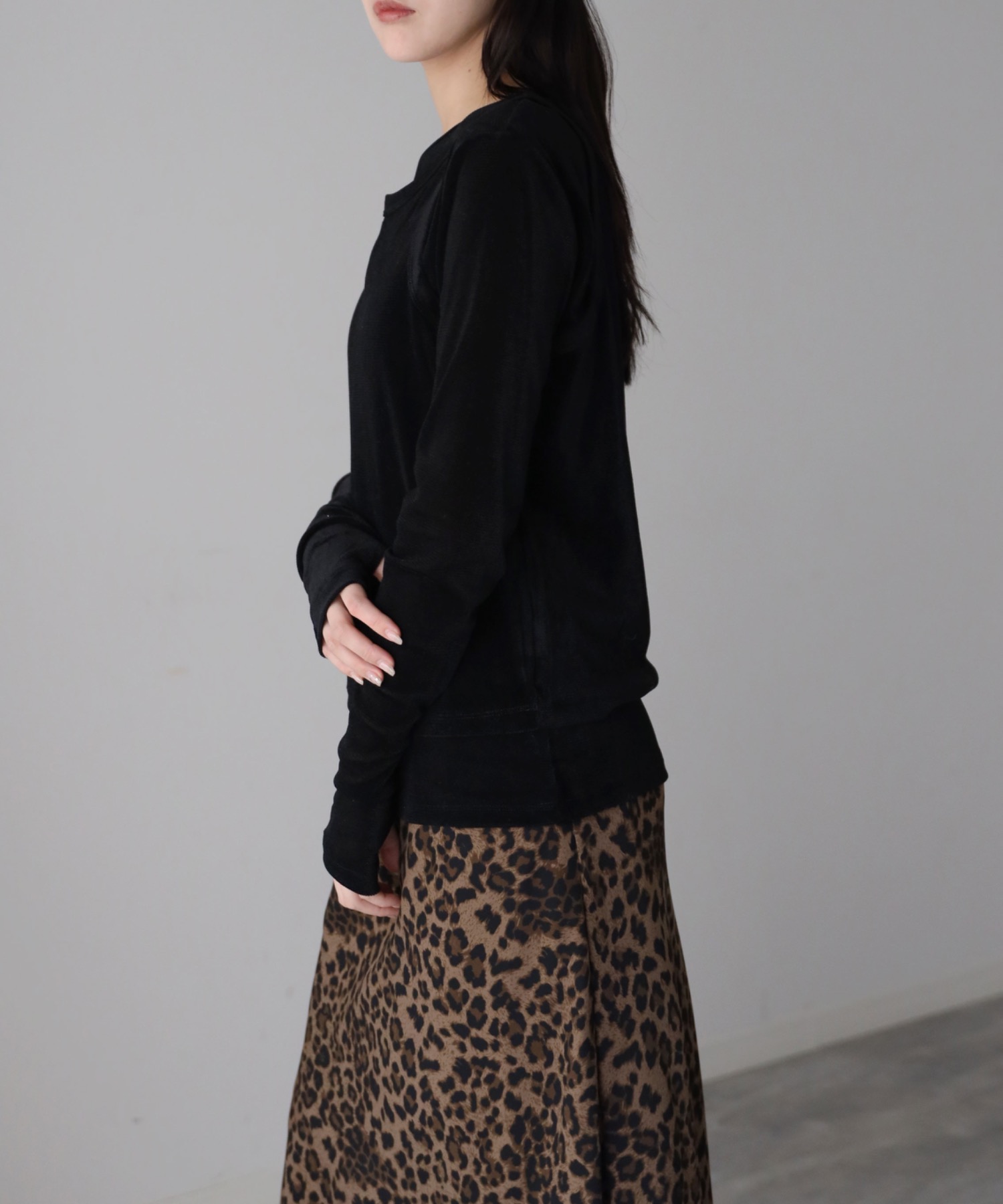 model：164cm. 着用サイズ：FREE
