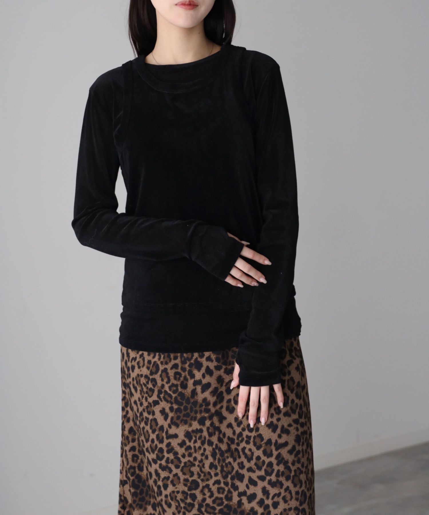 model：164cm. 着用サイズ：FREE