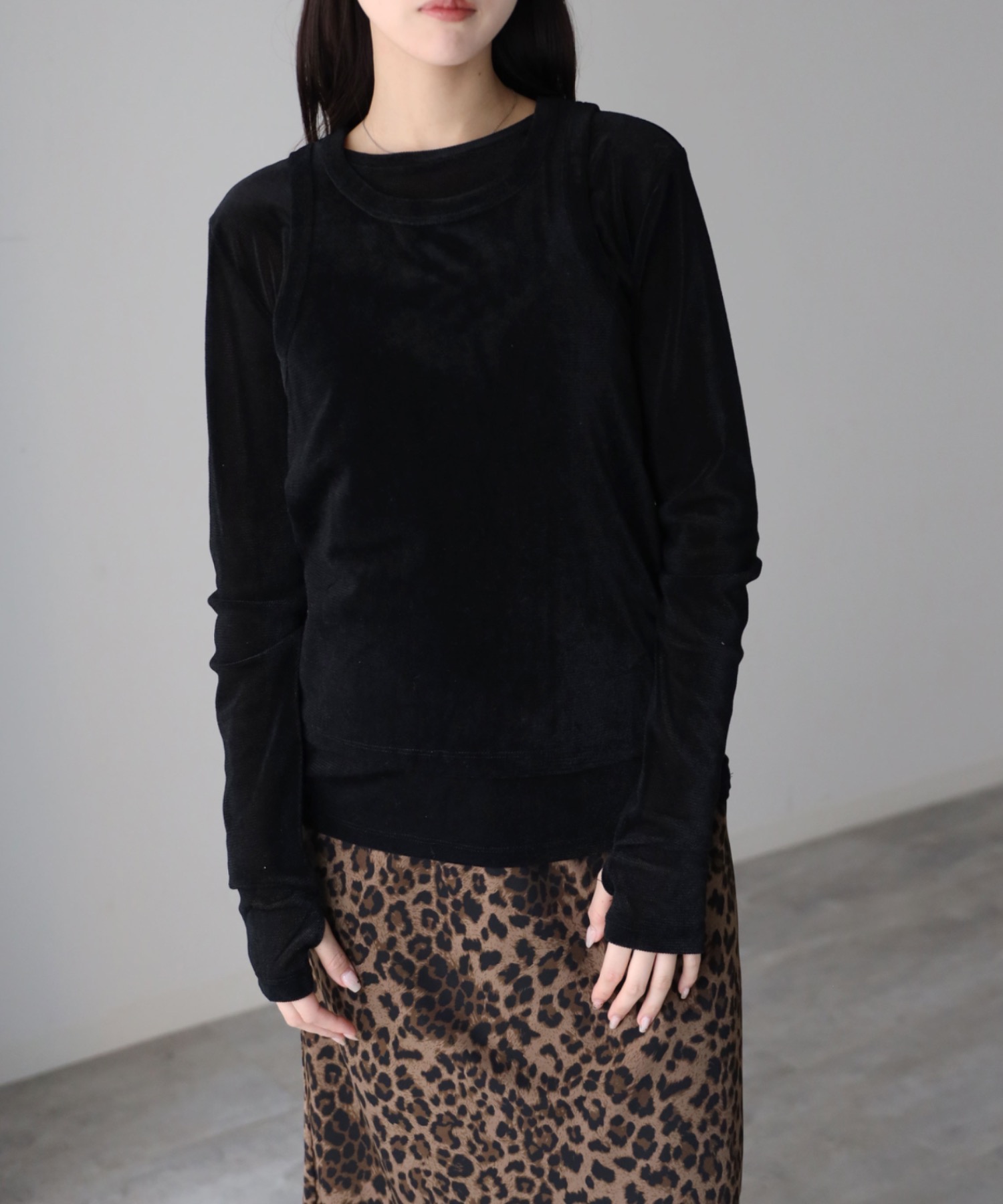model：164cm. 着用サイズ：FREE