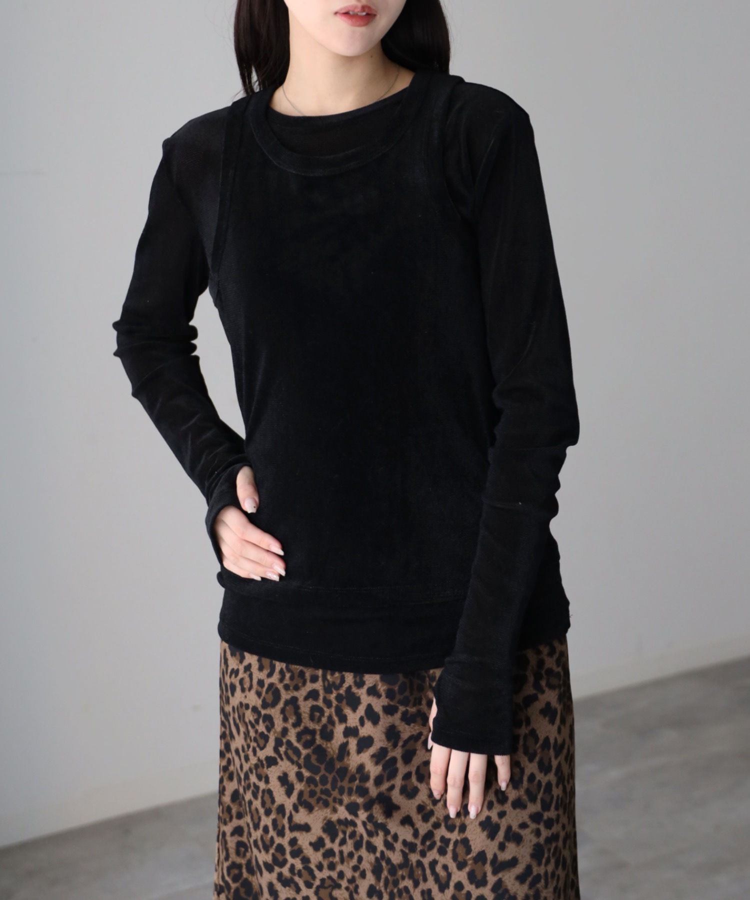 model：164cm. 着用サイズ：FREE