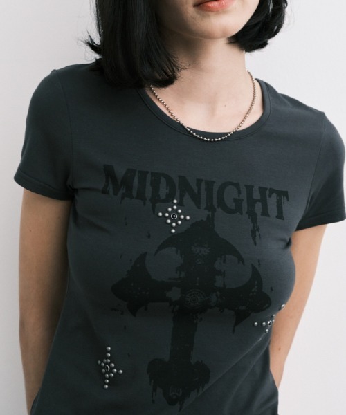 tシャツ A'GEM/9 × .kom 「MIDNIGHT MOVE/ミッドナイトムーブ」 CAMO T-SHIRT/カモ半袖Tシャツ レディース A'GEM/9 × .kom 『MIDNIGHT MOVE/ミッドナイトムーブ』 CAMO T