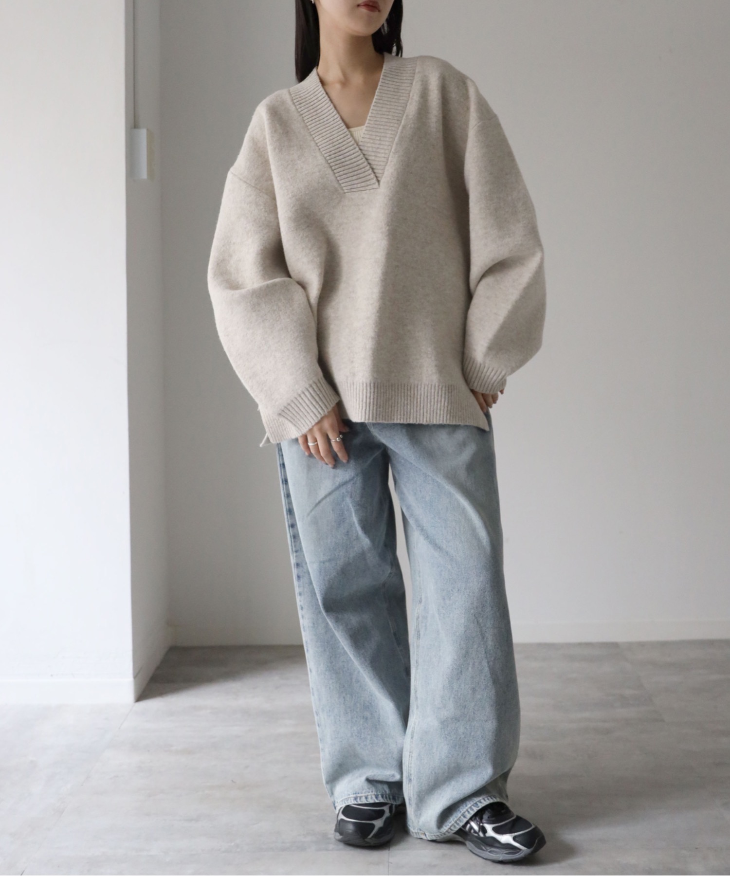 model：164cm. 着用サイズ：FREE