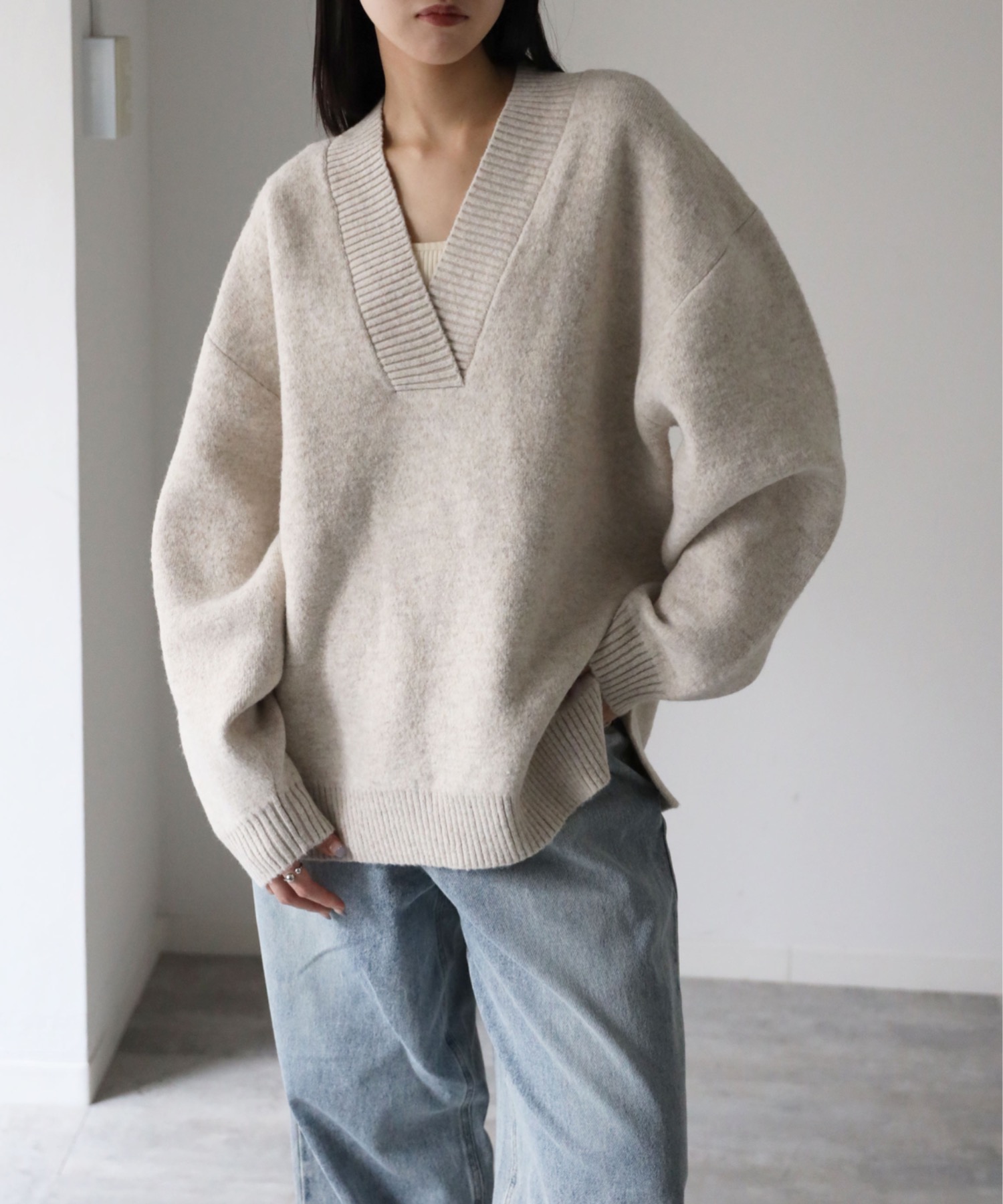model：164cm. 着用サイズ：FREE