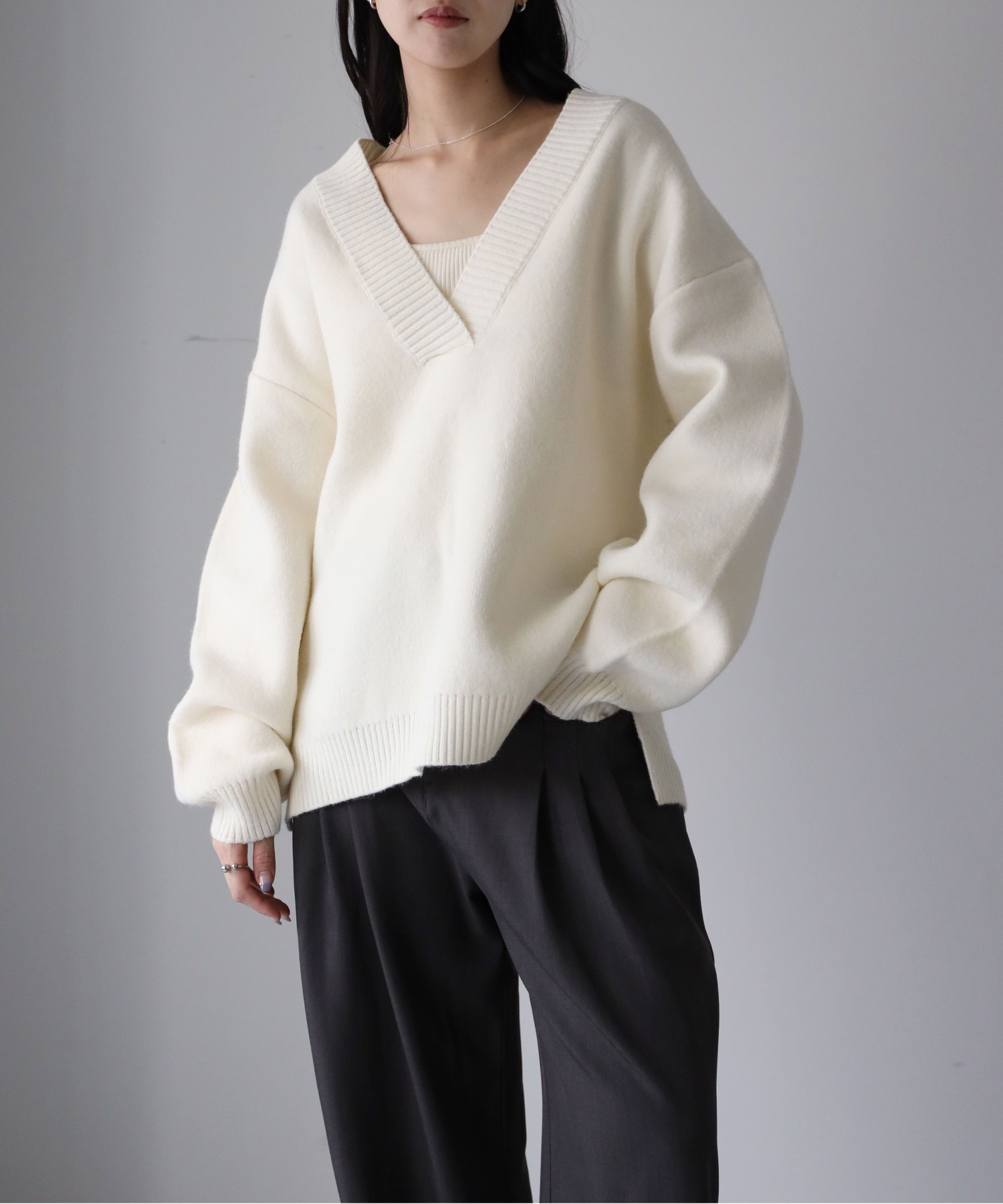 model：164cm. 着用サイズ：FREE