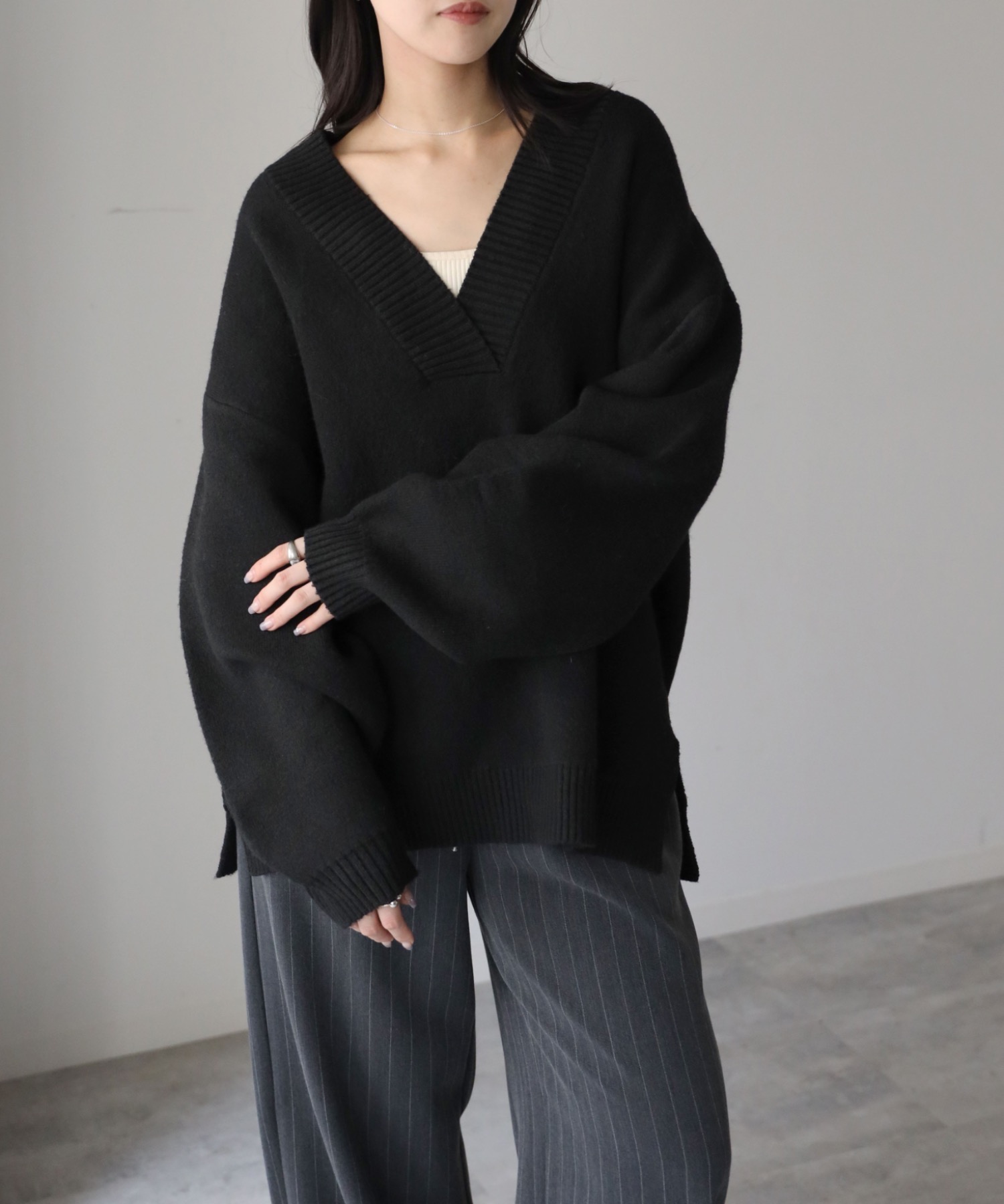 model：164cm. 着用サイズ：FREE