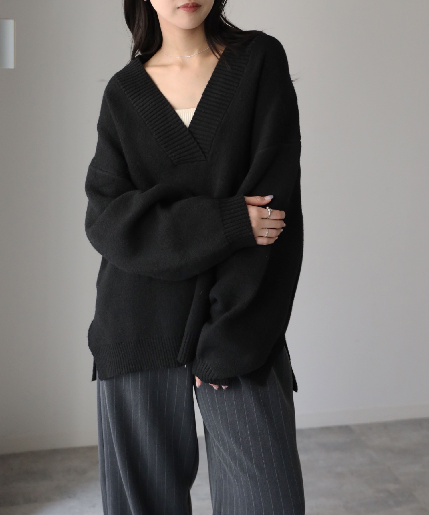 model：164cm. 着用サイズ：FREE