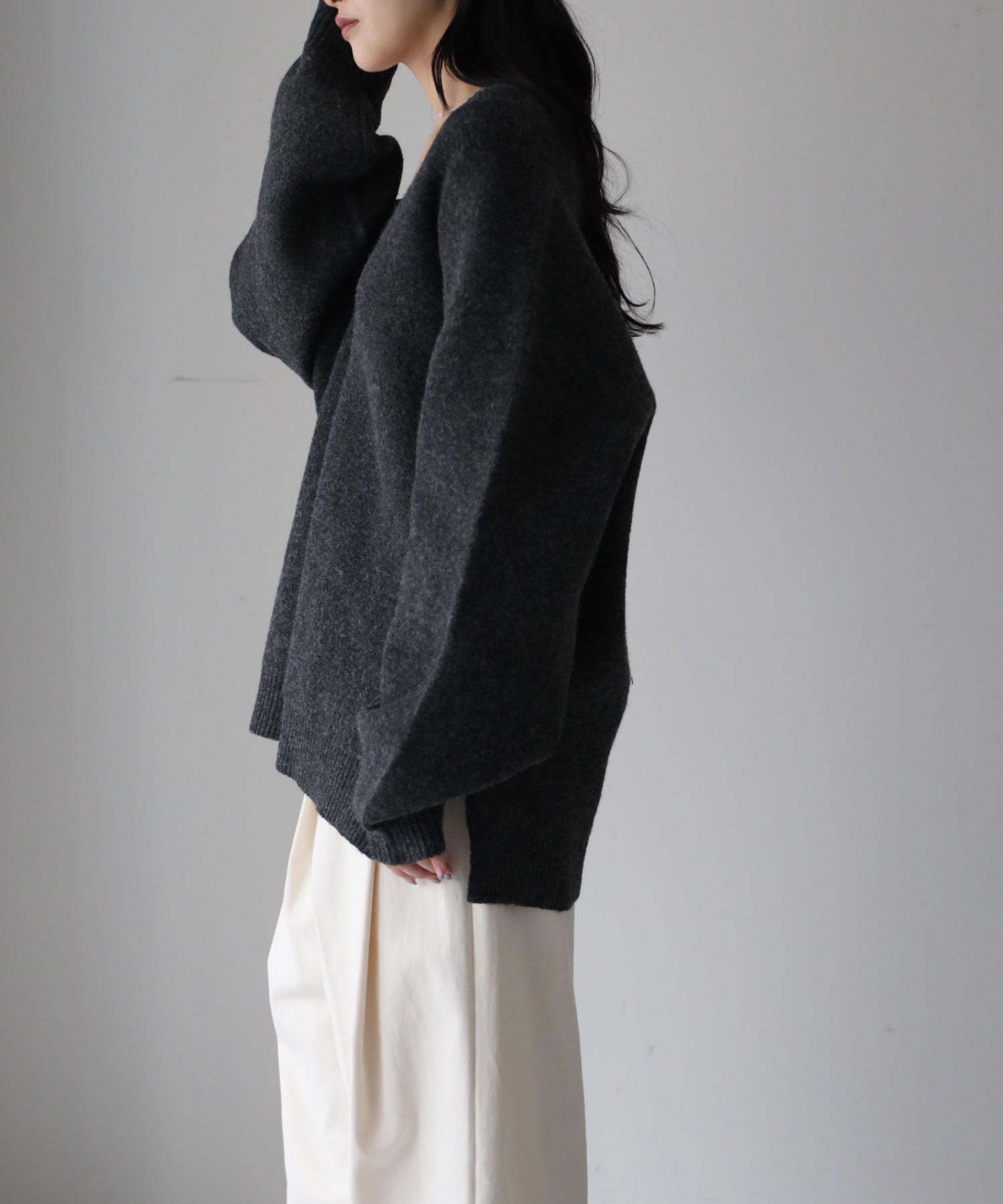 model：164cm. 着用サイズ：FREE