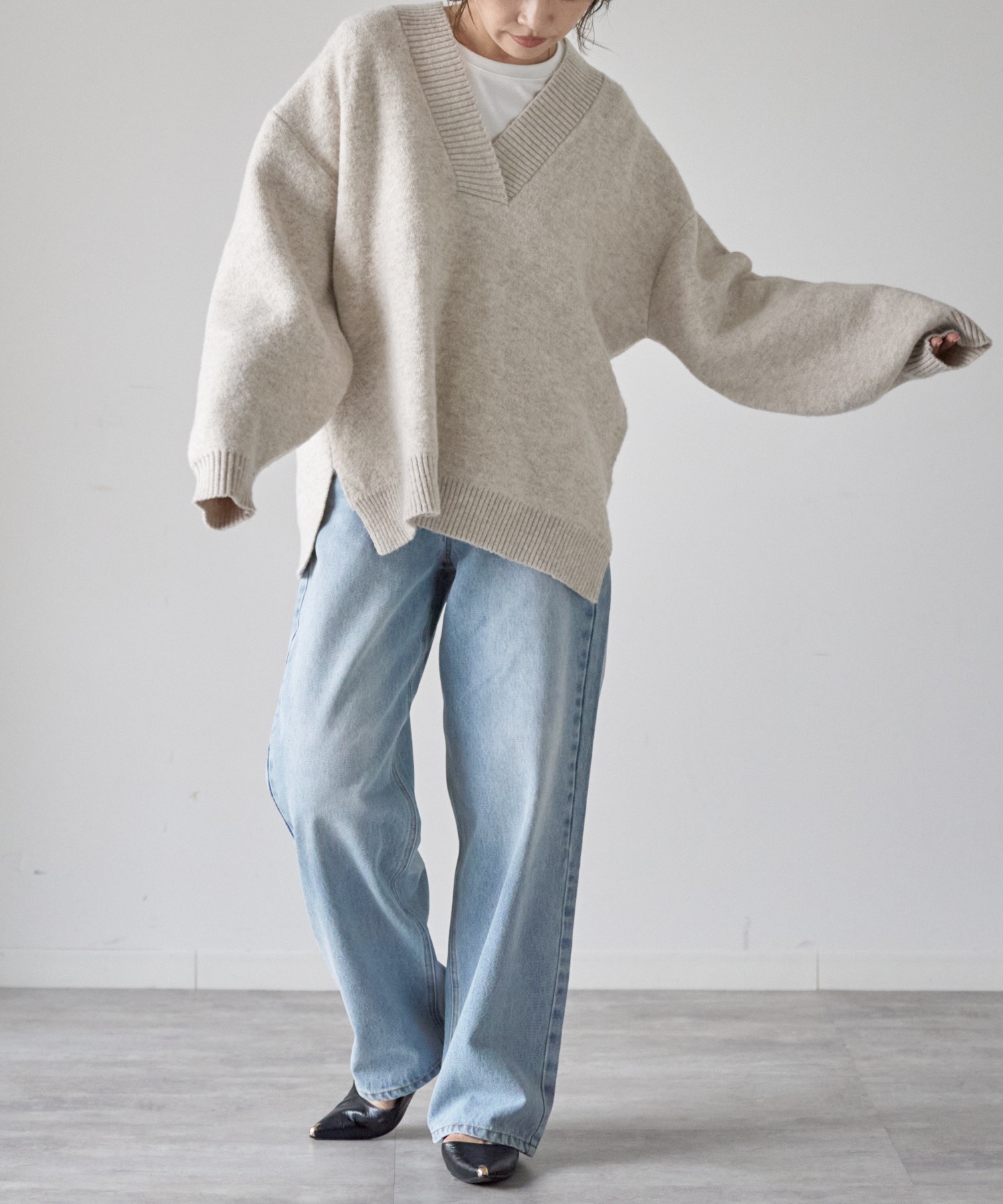 model: 162cm. 着用サイズ：FREE