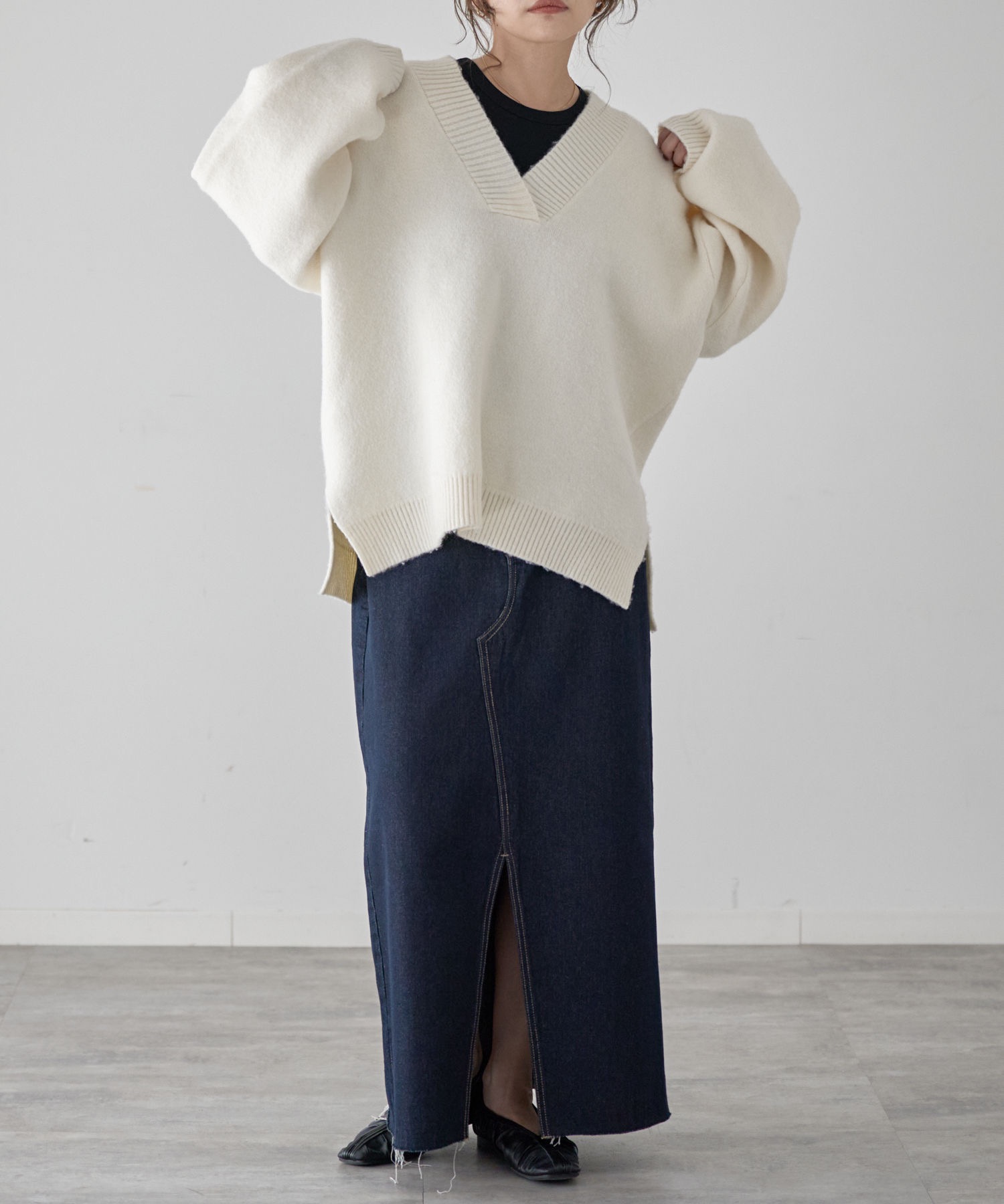 model：163cm. 着用サイズ：FREE