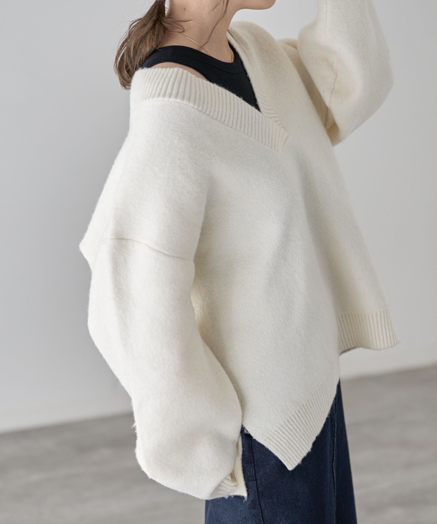 model：163cm. 着用サイズ：FREE