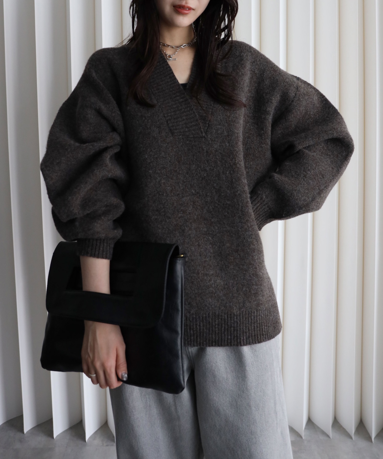 model：164cm. 着用サイズ：FREE
