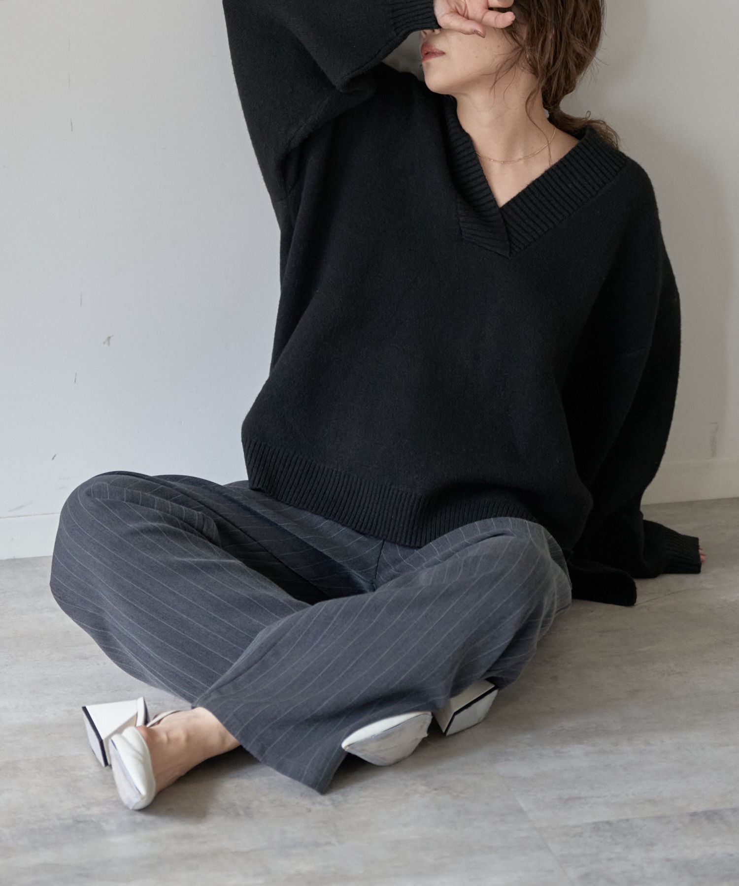 model：163cm. 着用サイズ：FREE