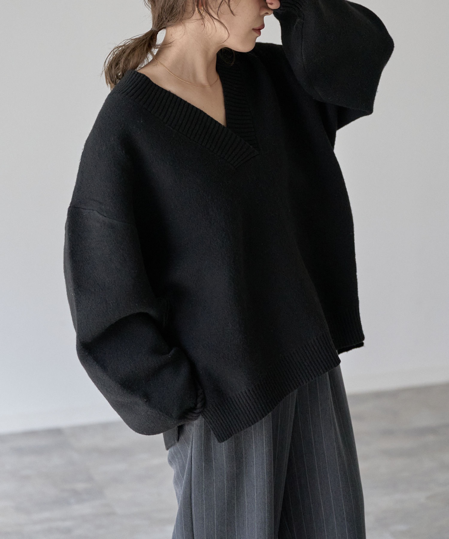 model：163cm. 着用サイズ：FREE