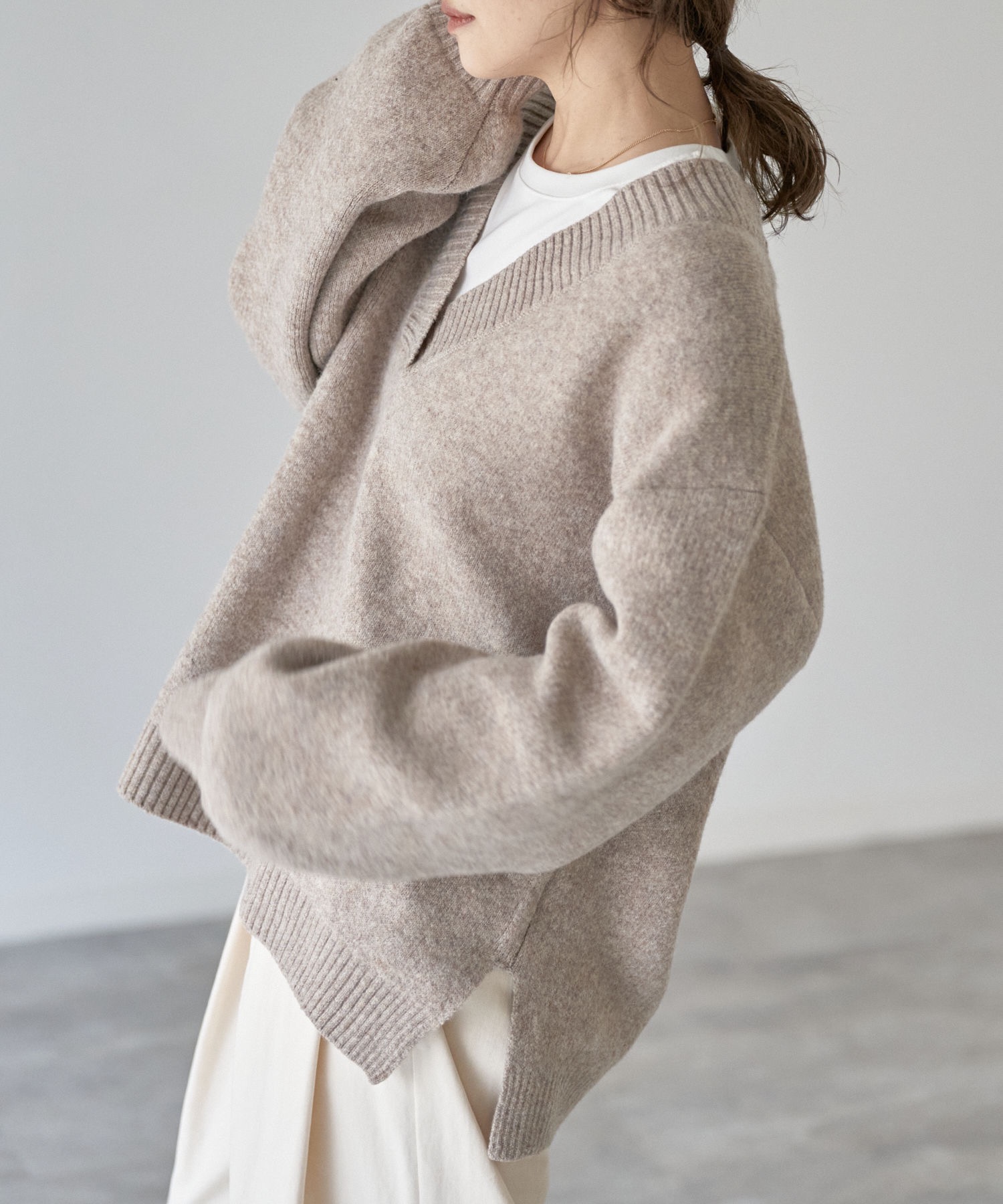model：163cm. 着用サイズ：FREE
