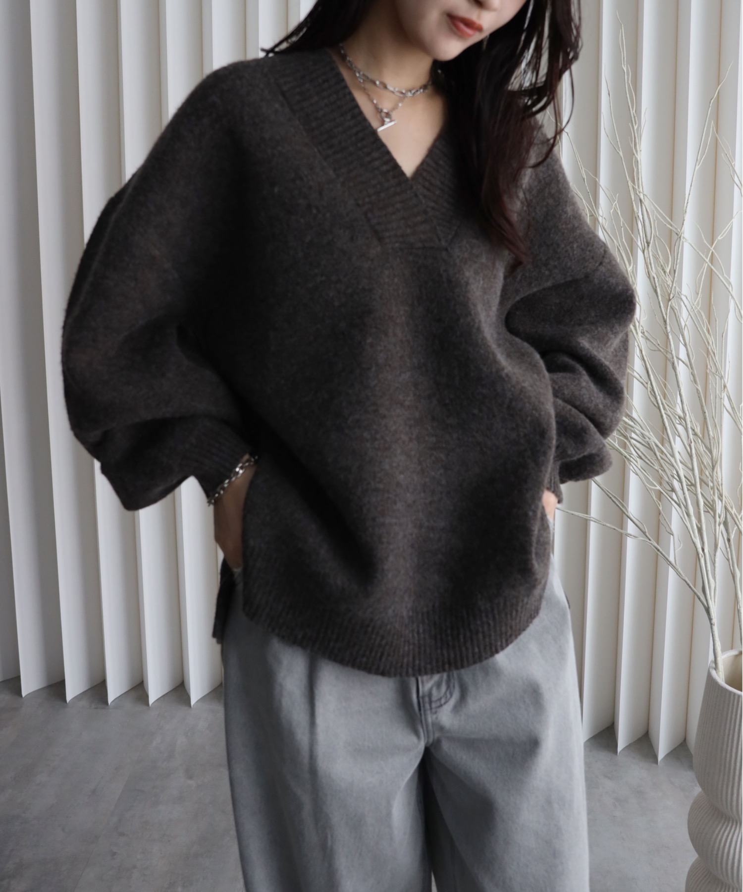 model：164cm. 着用サイズ：FREE