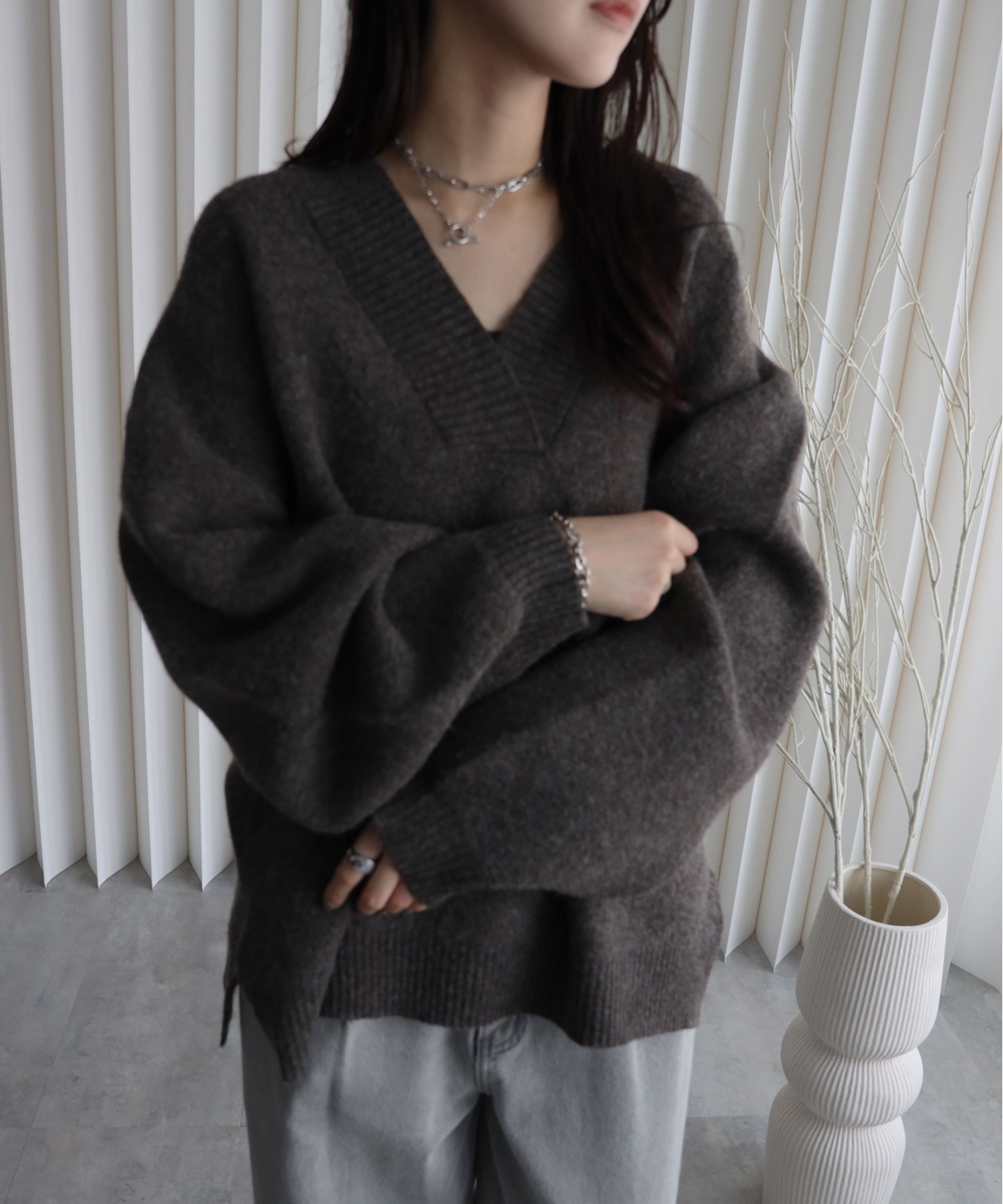 model：164cm. 着用サイズ：FREE