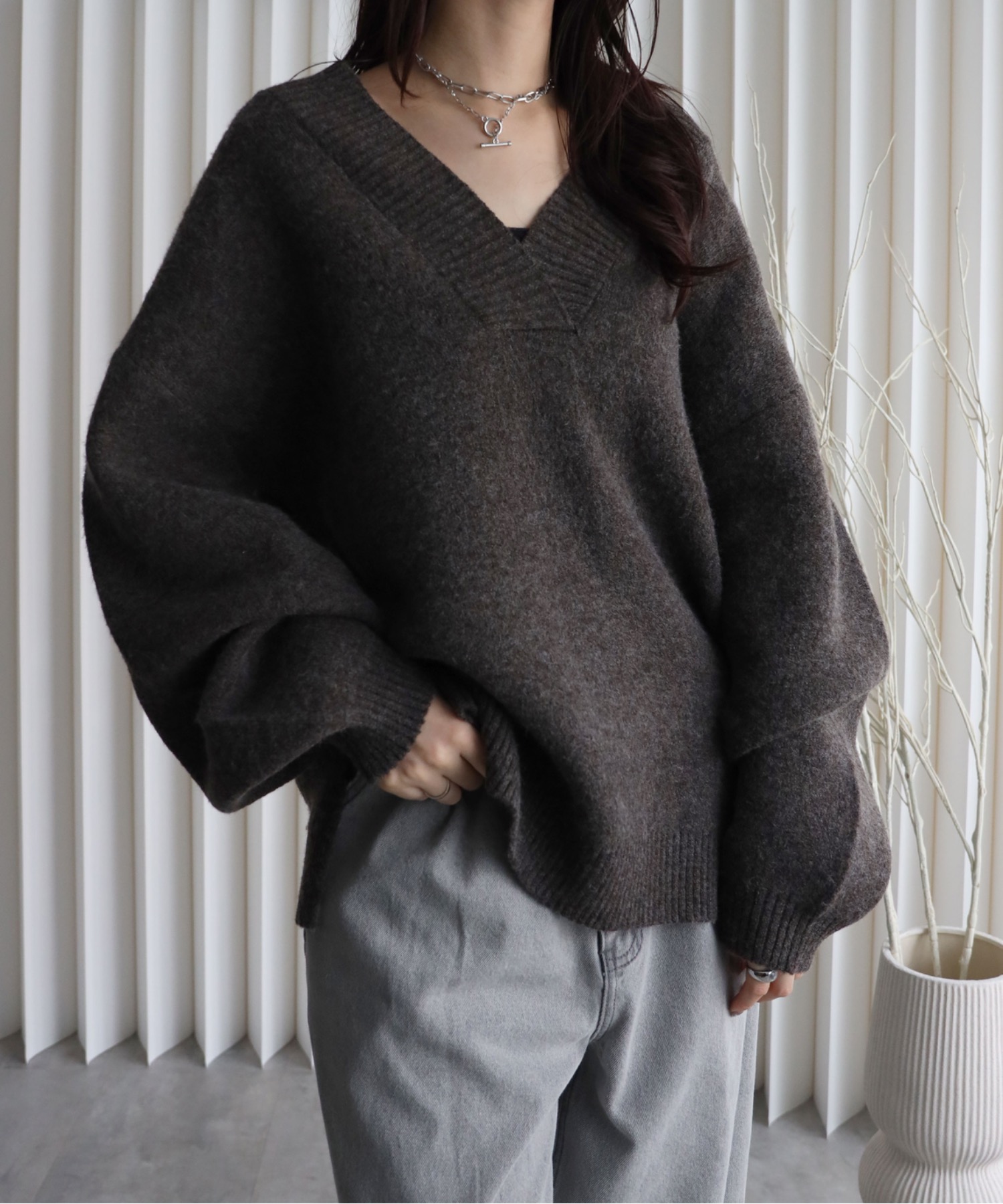 model：164cm. 着用サイズ：FREE