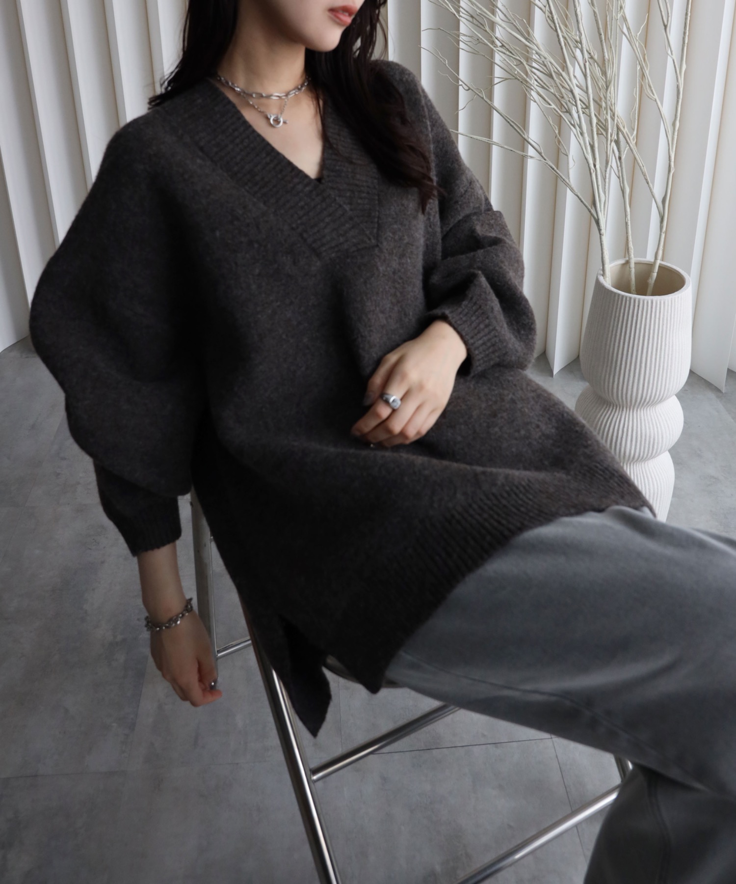model：164cm. 着用サイズ：FREE