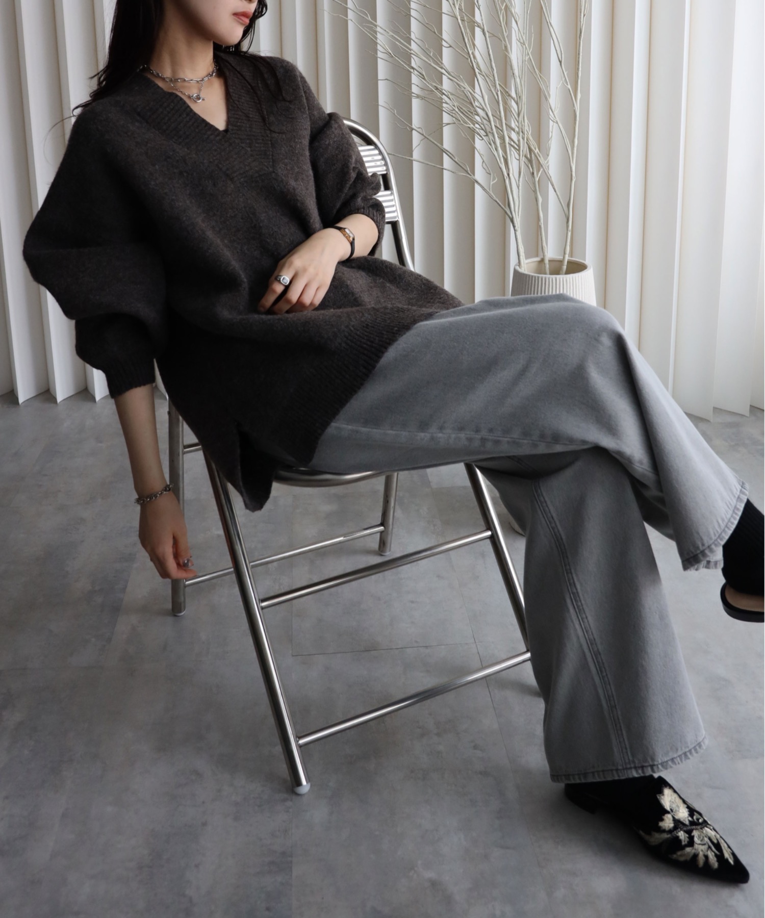 model：164cm. 着用サイズ：FREE