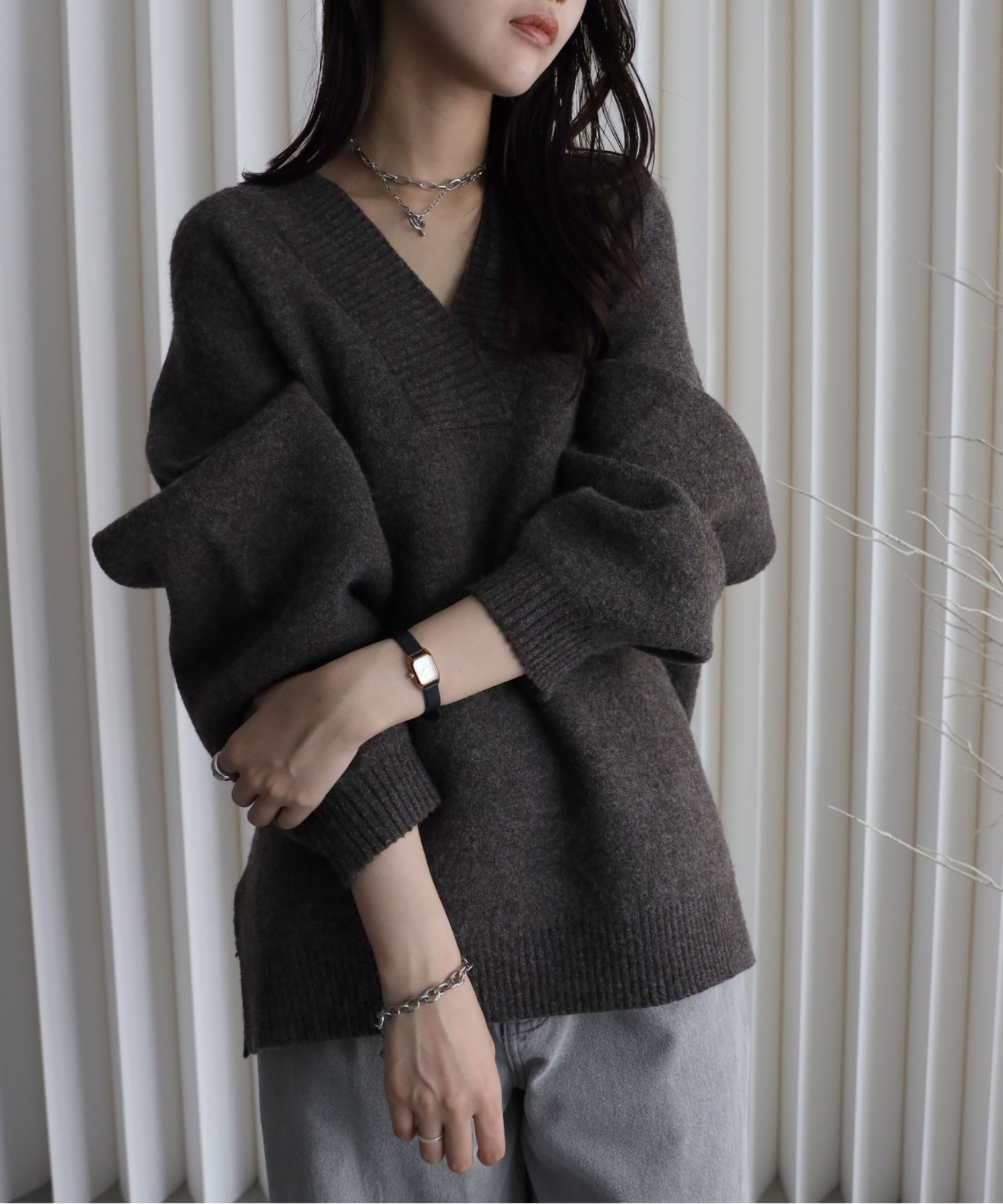 model：164cm. 着用サイズ：FREE