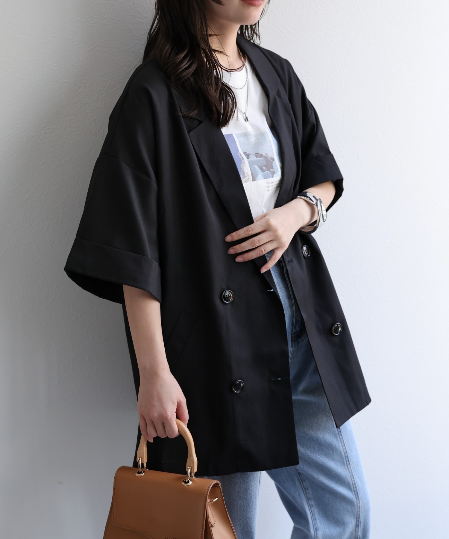 model：156cm 着用サイズ：FREE