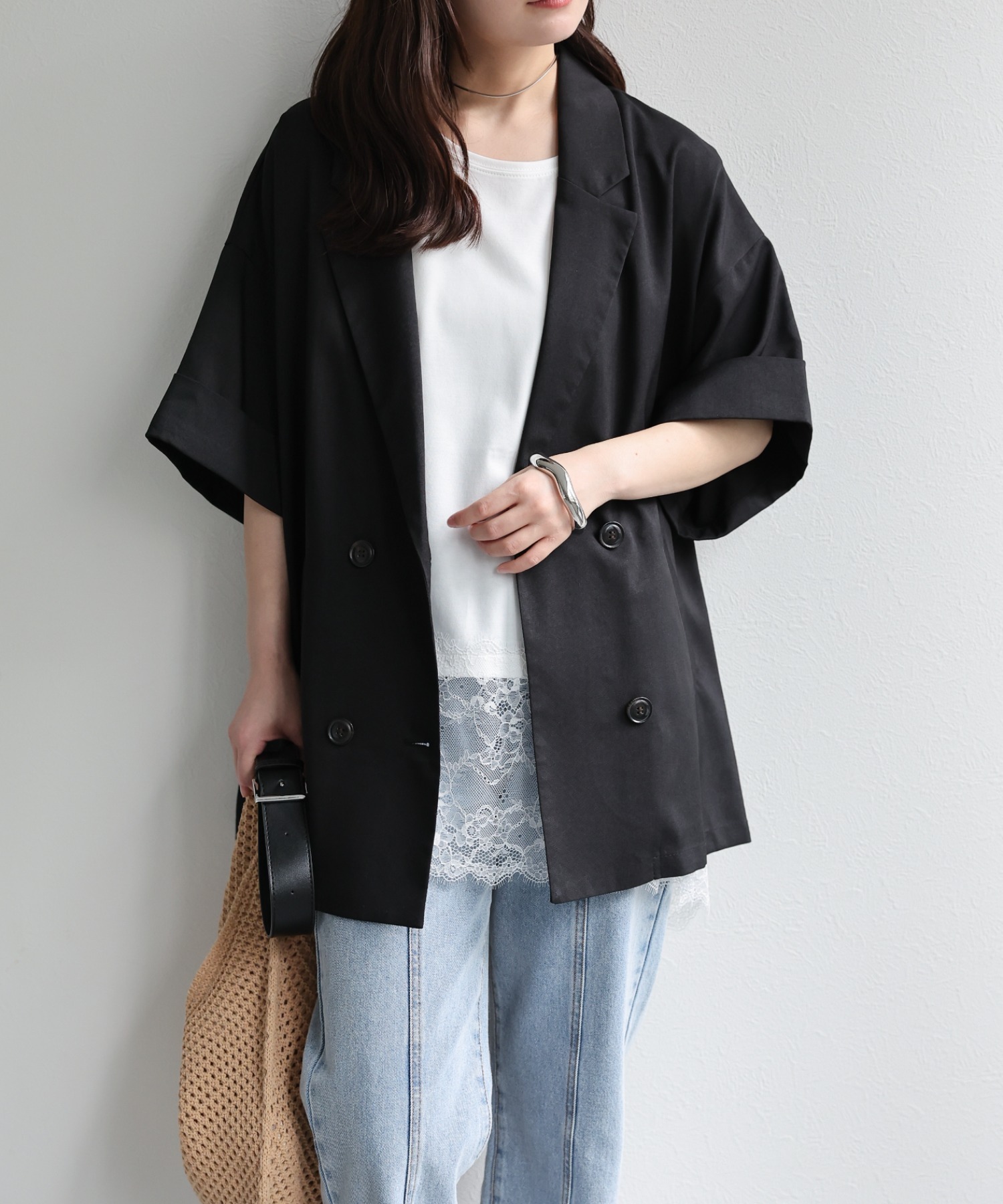 model：156cm 着用サイズ：FREE
