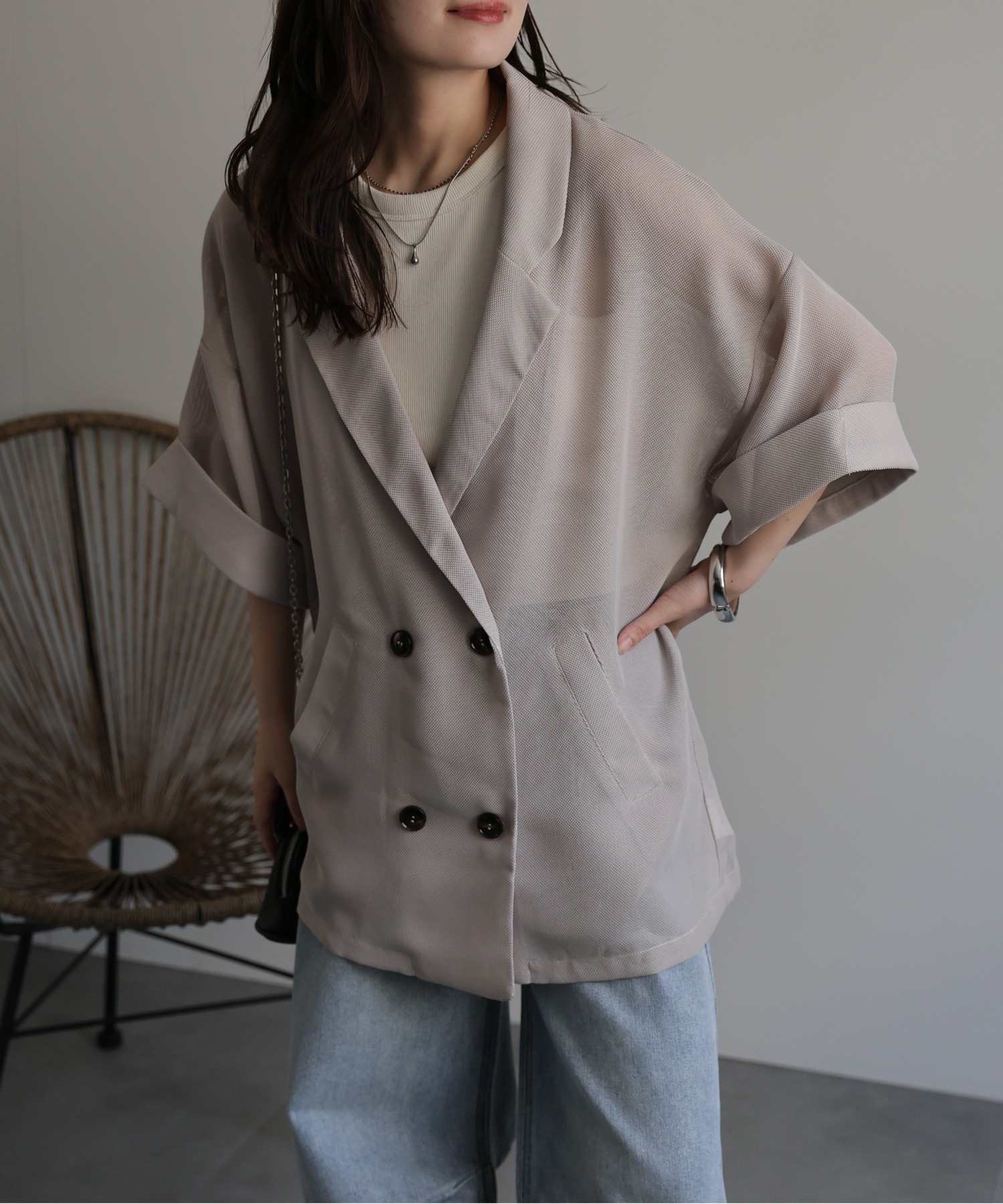model：156cm 着用サイズ：FREE
