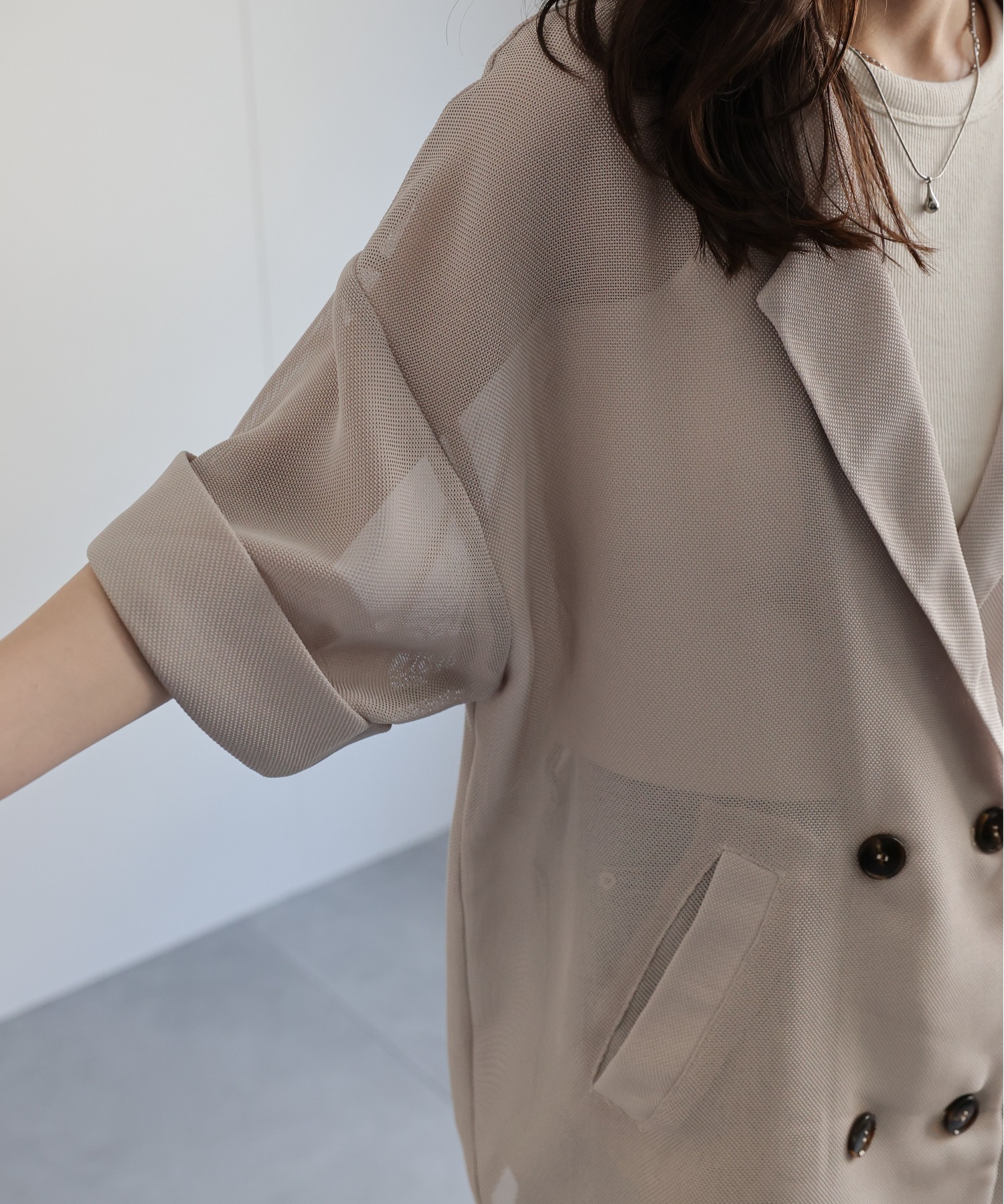 model：156cm 着用サイズ：FREE