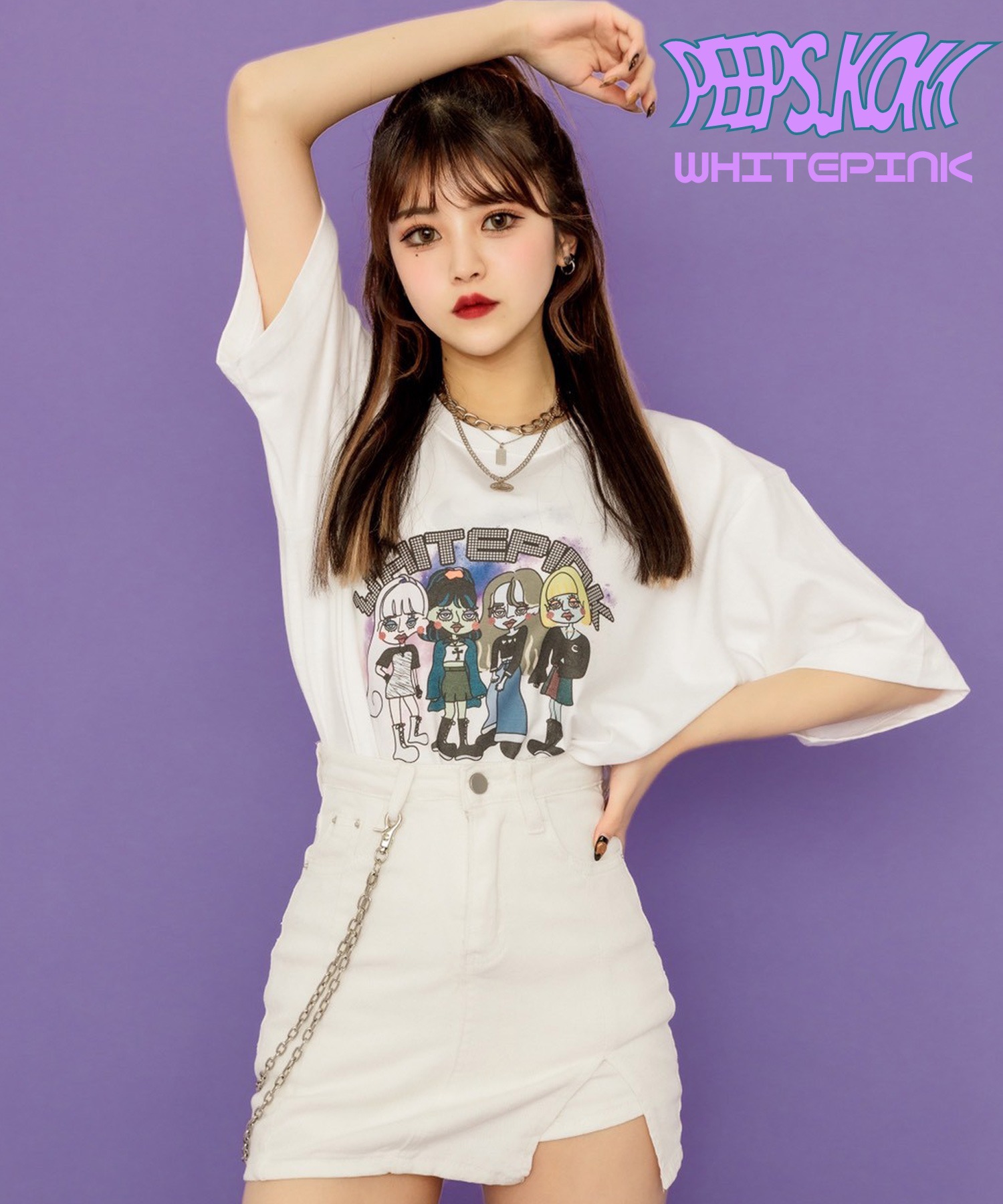 WHITEPINK』おぴんくTシャツ/// .KOM│A'GEM/9×.KOM【公式】｜韓国
