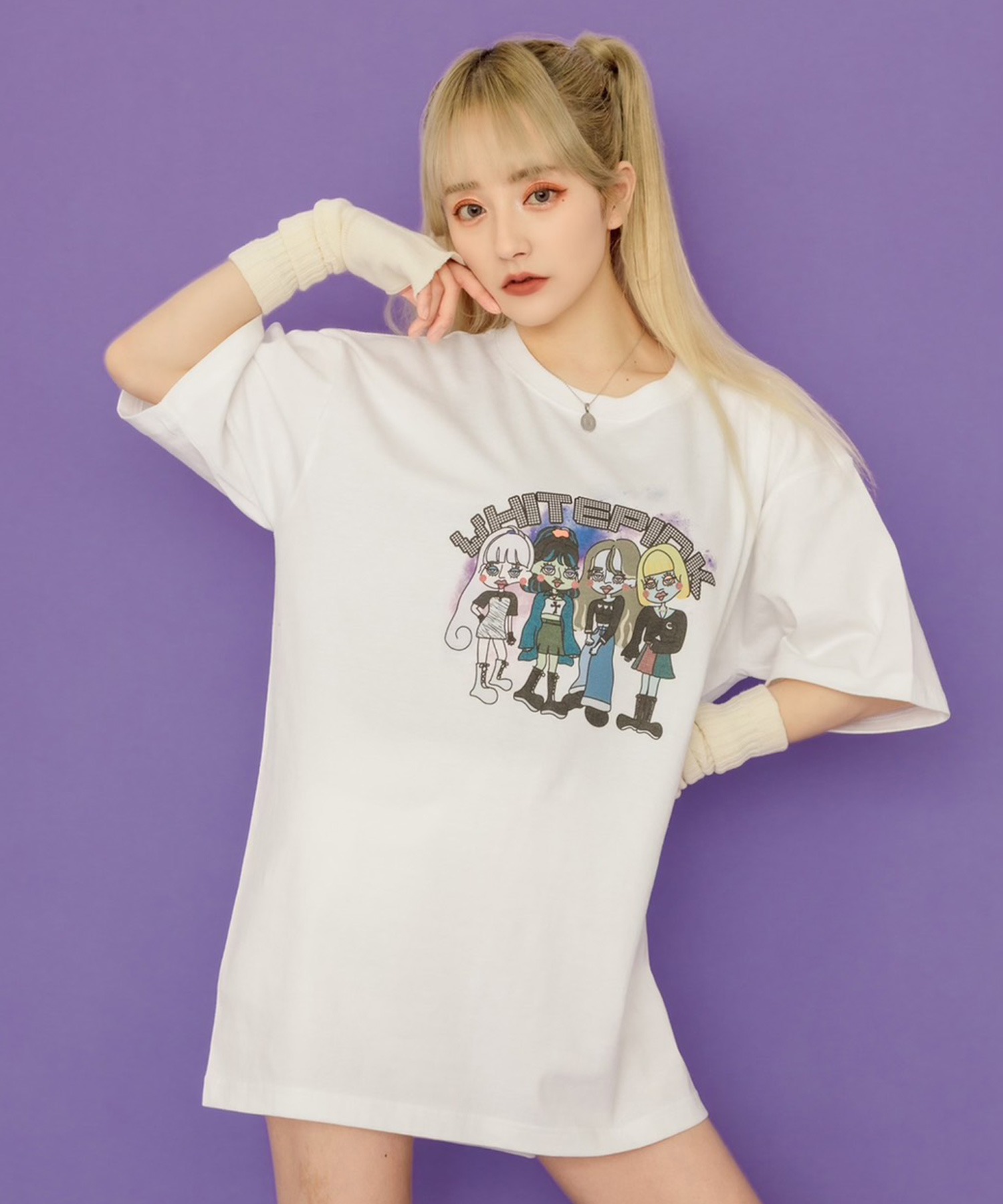 WHITEPINK』おぴんくTシャツ/// .KOM│A'GEM/9×.KOM【公式