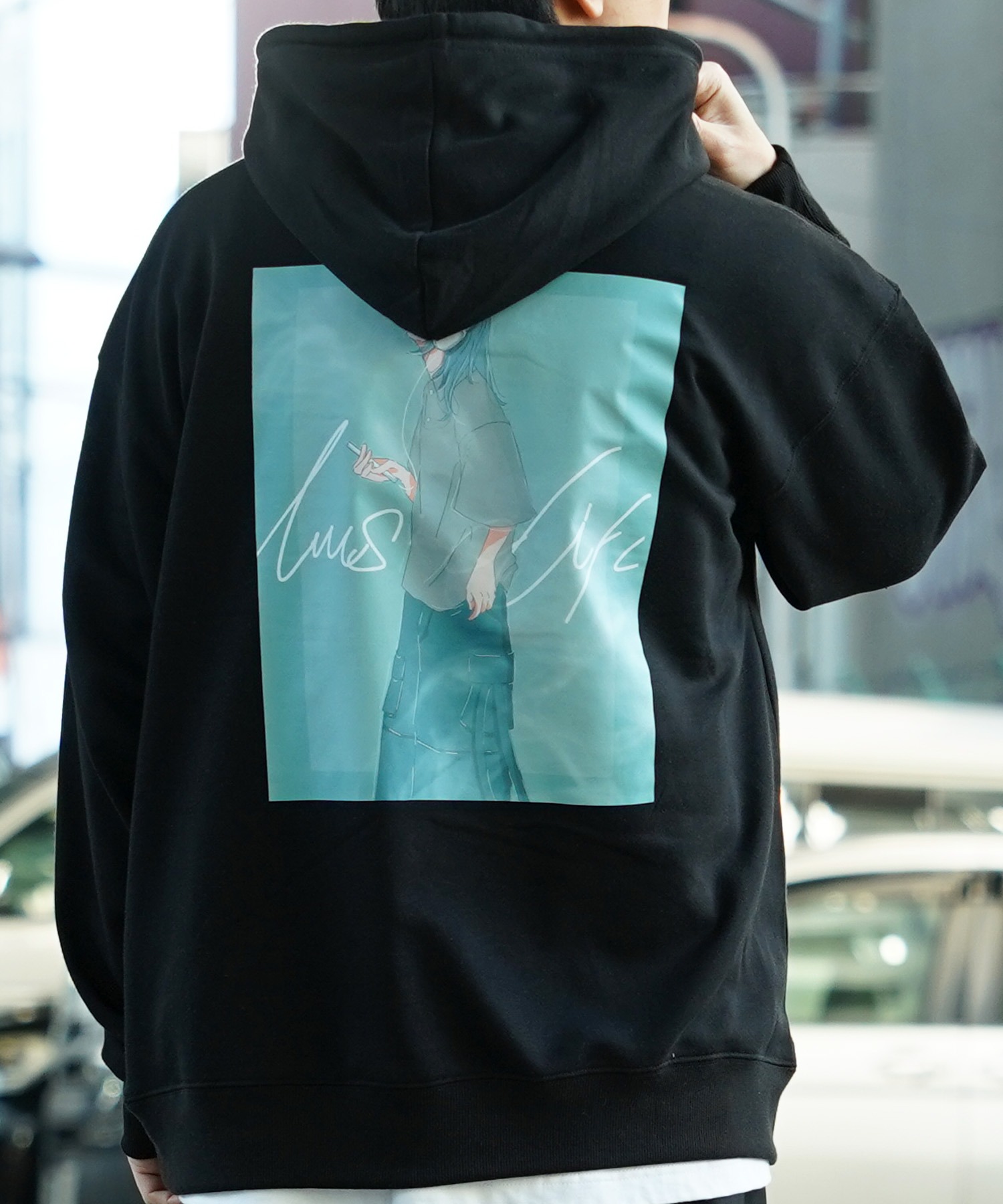 Emotional Graffic Pullover / Oversize Parker — эймор‑графичный пуловер‑парка (оверсайз)