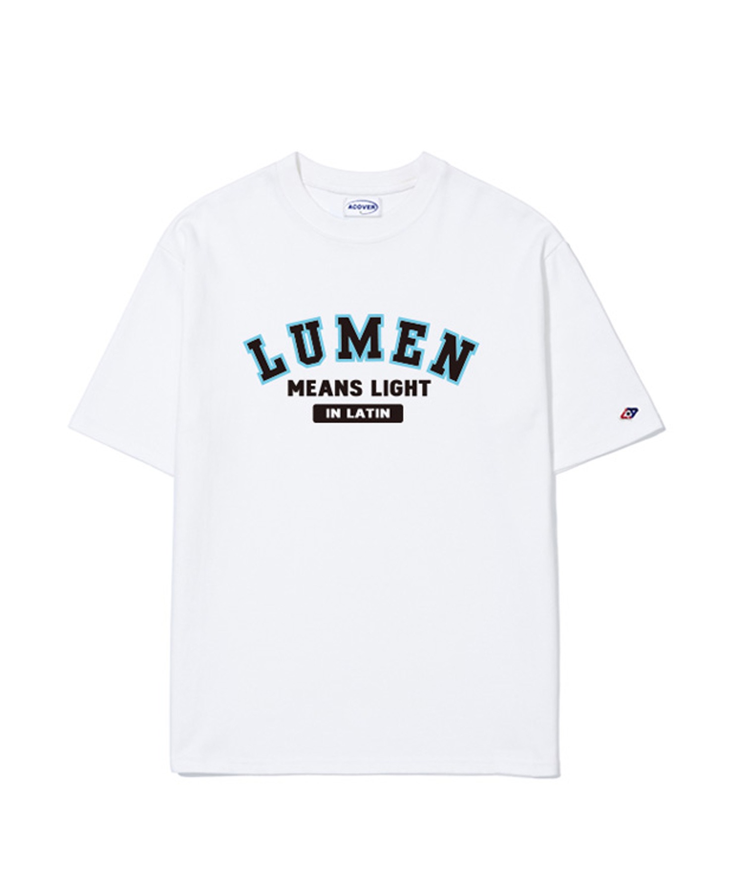ACOVER』FRONT LUMEN LOGO T-SHIRTS/フロントカレッジデザインロゴ