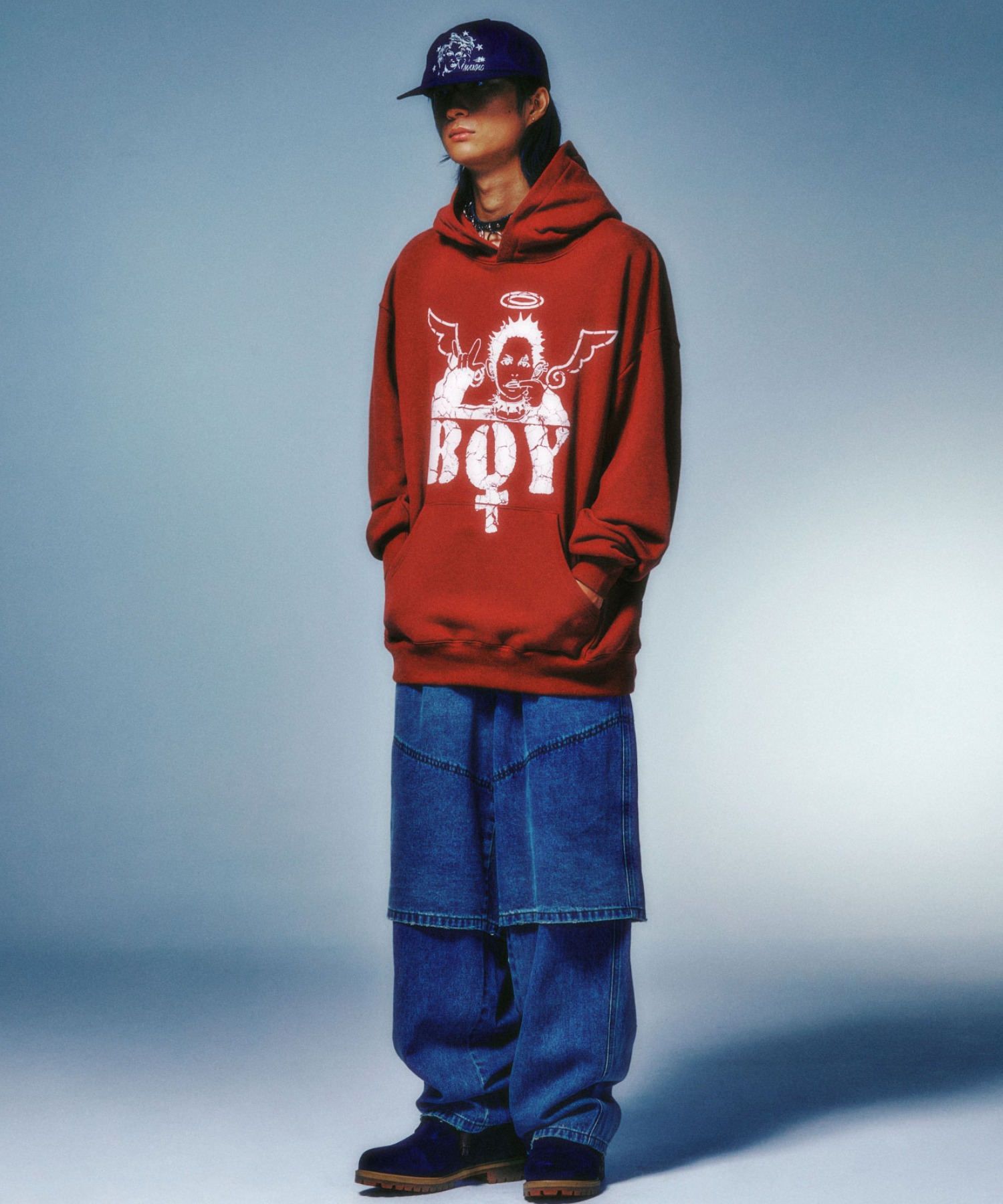 パーカー A'GEM/9 × .kom 「NICE GHOST CLUB/ナイスゴーストクラブ」 ANGEL BOY HOODIE/エンゼルボーイフー A'GEM/9 × .kom 『NICE GHOST CLUB/ナイスゴーストクラブ