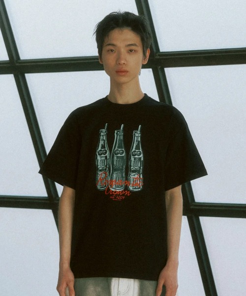 tシャツ A'GEM/9 × .kom 「ROMANTIC CROWN/ロマンティック クラウン」Glass Drawing T-Shirt/グラスド A'GEM/9 × .kom 『ROMANTIC CROWN/ロマンティック クラウン