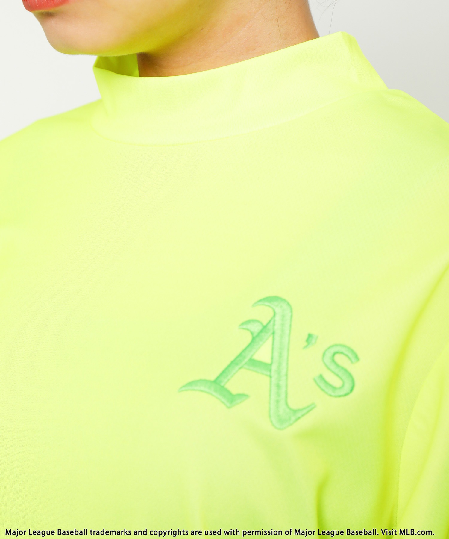 tシャツ 「MLB/Oakland Athletics」モックネック長袖Tシャツ レディース メンズ MLB/Oakland Athletics】モックネック長袖Tシャツ BACK TO THE