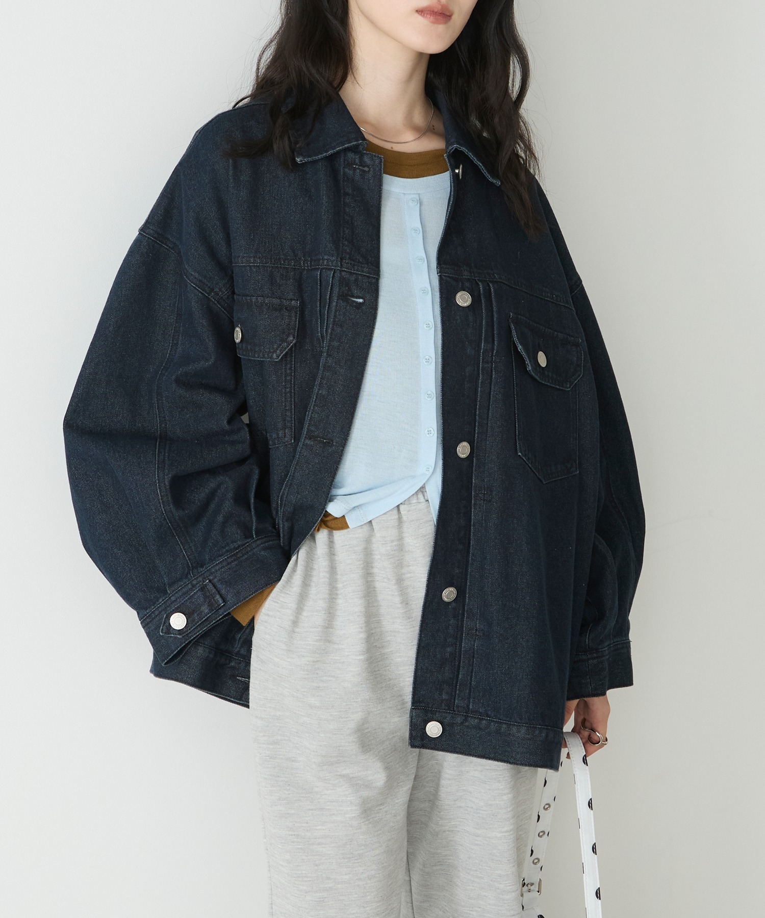 forksy.】＜モンスターシリーズ＞オーバーサイズ2Wayシルエットデニム