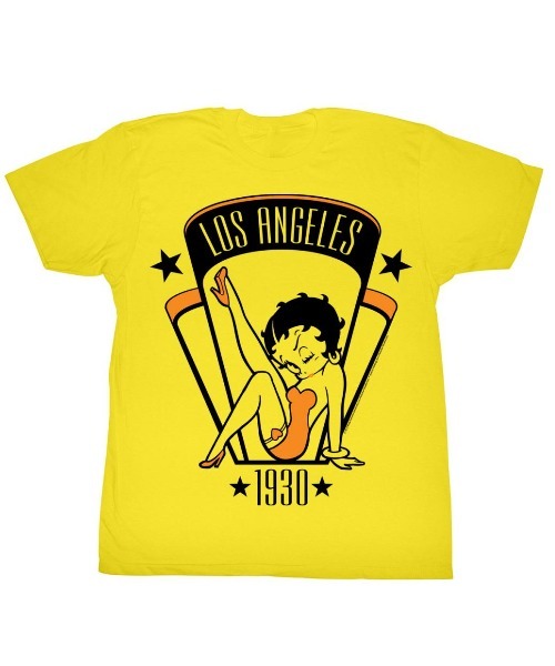 BETTY BOOP 1930 Yellow Adult T-Shirt HOLLYWOOD T-shirts/半袖