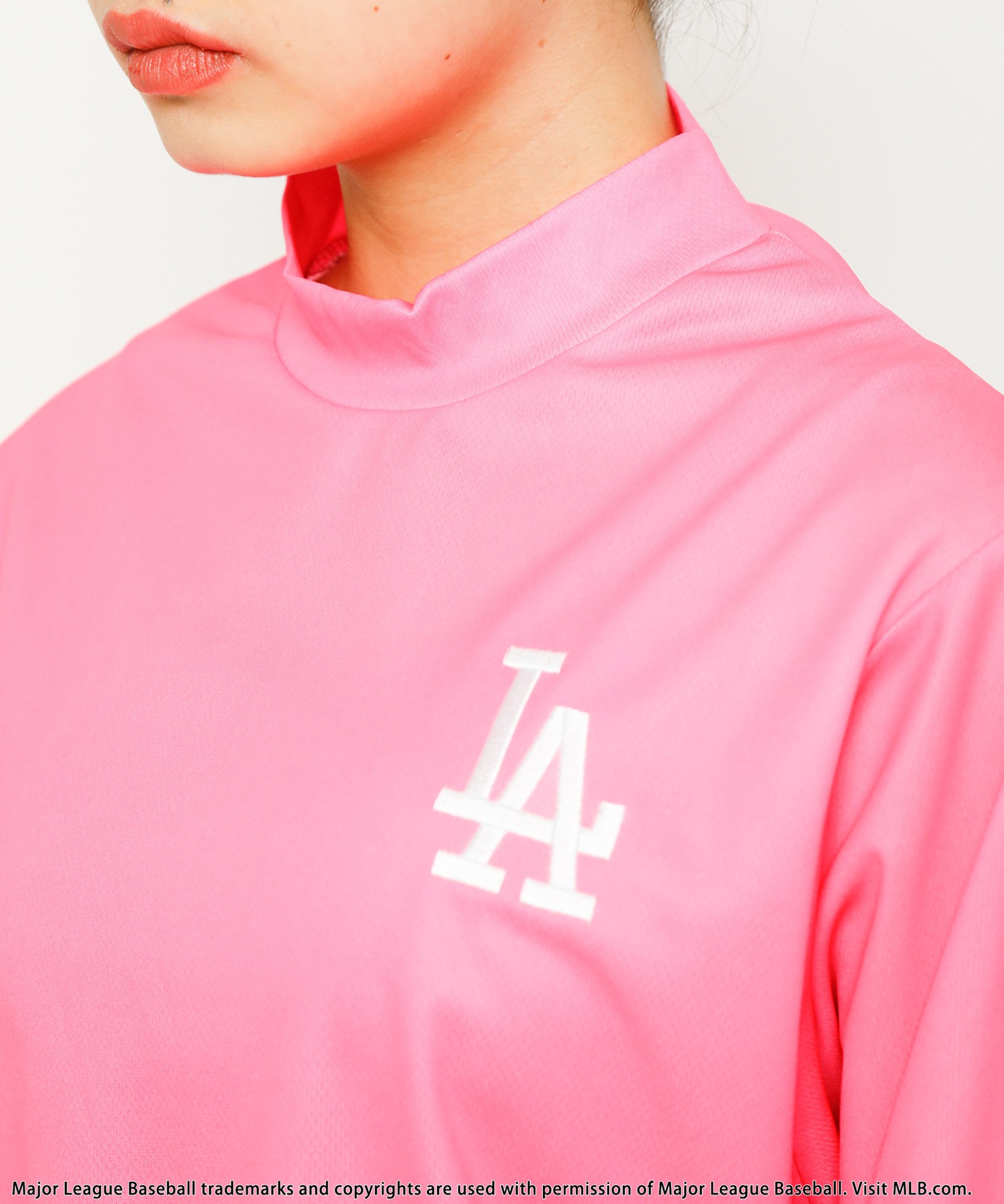 tシャツ 「MLB/Los Angeles Dodgers」モックネック長袖Tシャツ レディース メンズ MLB/Los Angeles Dodgers】モックネック長袖Tシャツ BACK TO THE