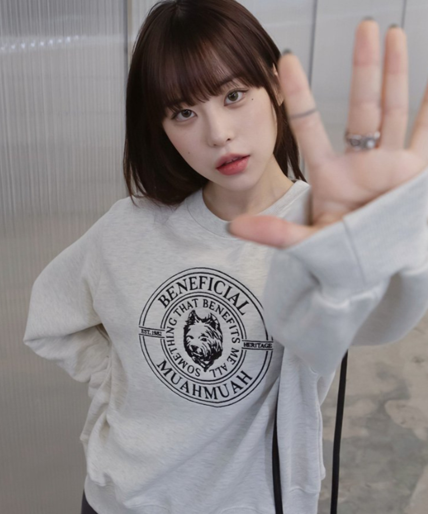 A'GEM/9 × .kom『muah muah/ムーアムーア』MUAH STITCH LOGO MTM